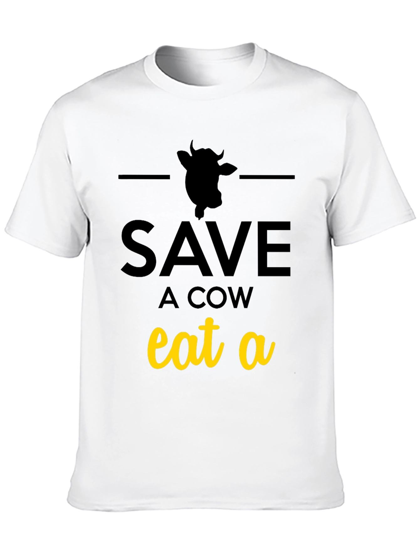 Save a Cow Eat a... T-Shirt - Black