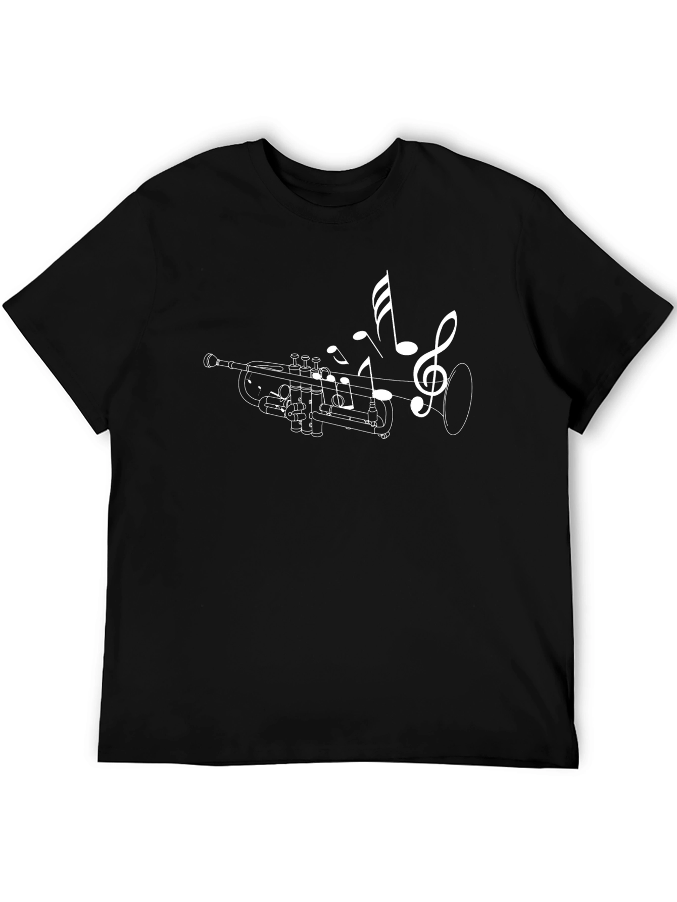 Trumpet Music Notes Graphic T-Shirt