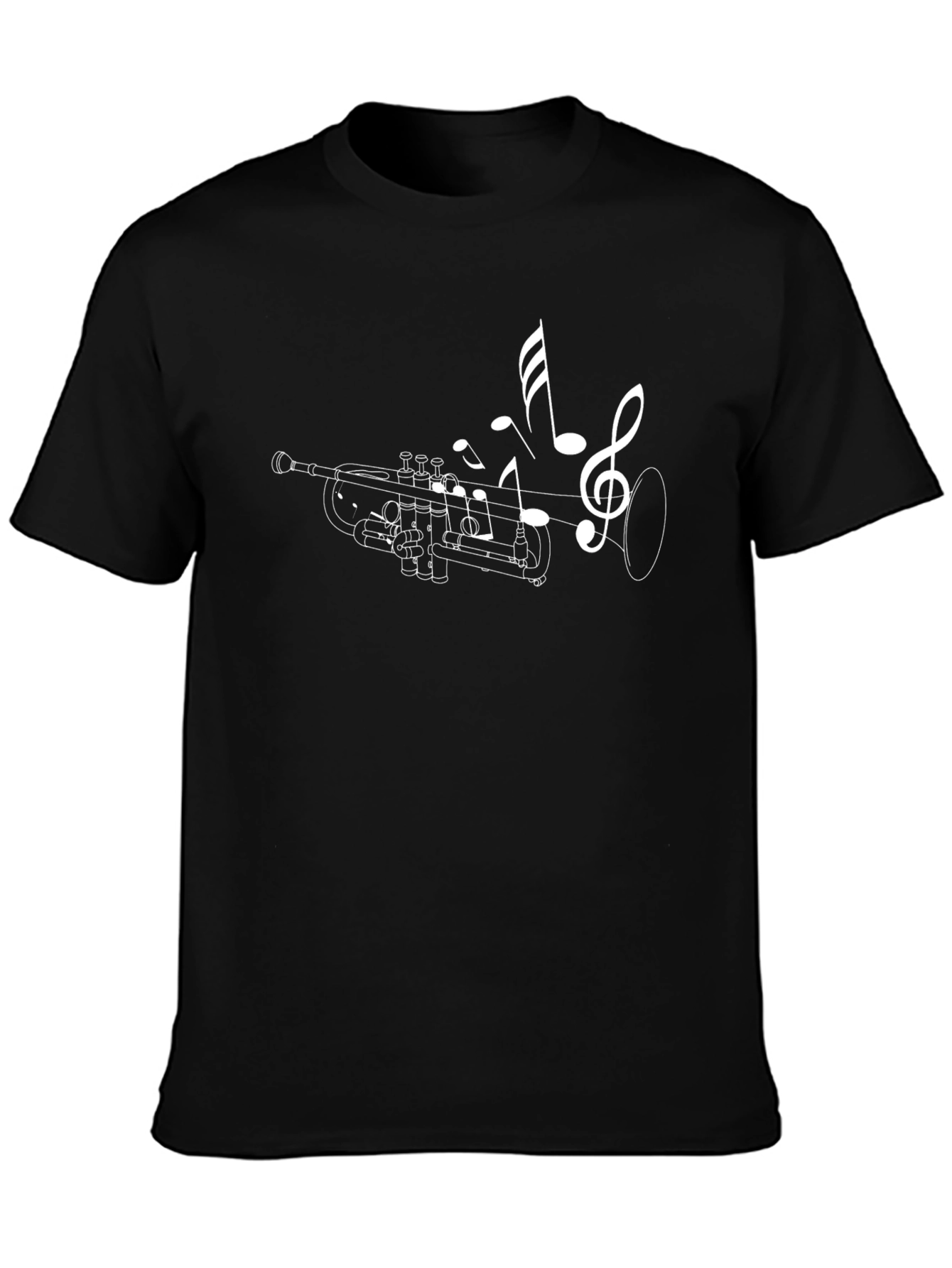 Trumpet Music Notes Graphic T-Shirt