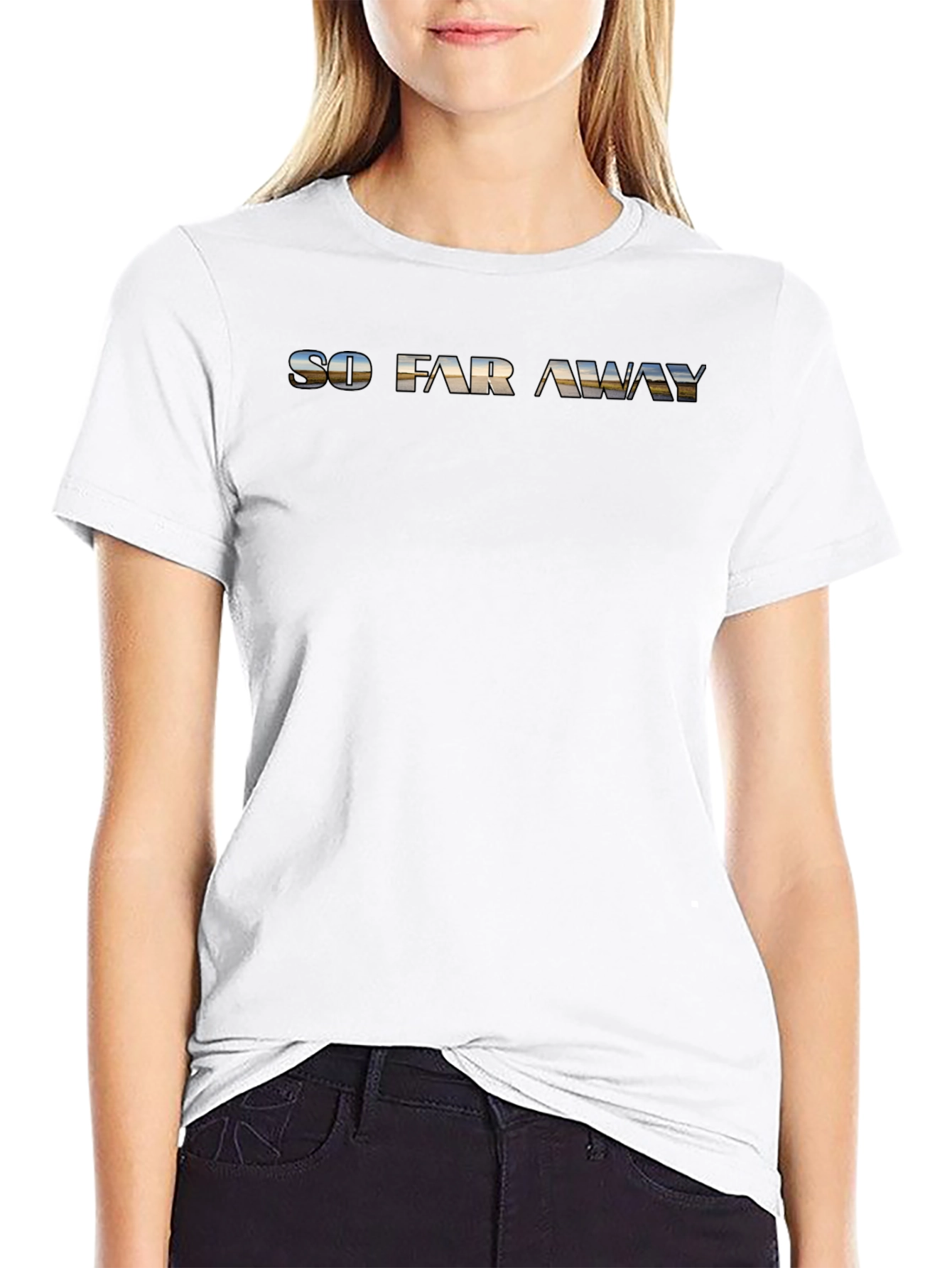 So Far Away Graphic Black T-Shirt