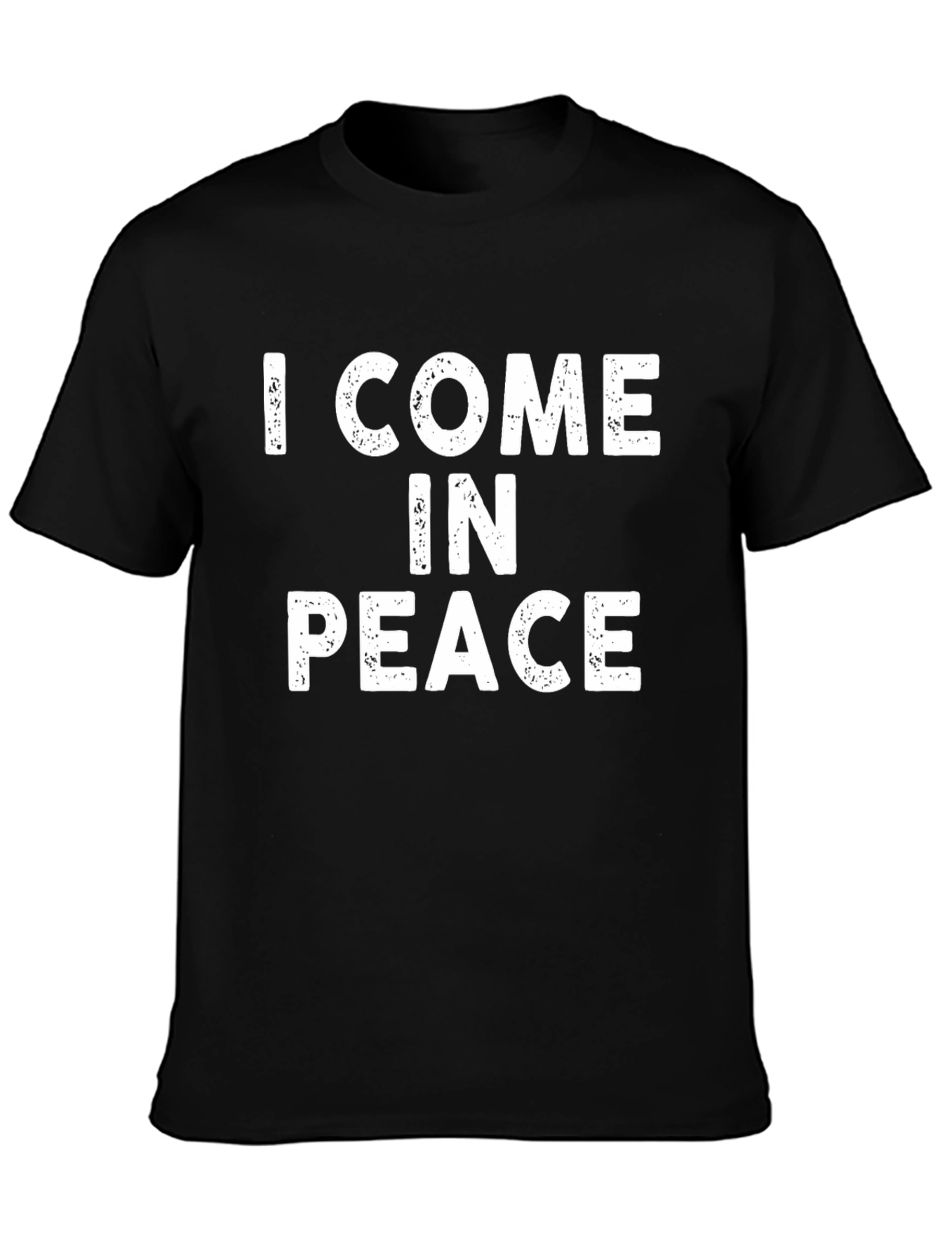 I Come In Peace Black Graphic Tee