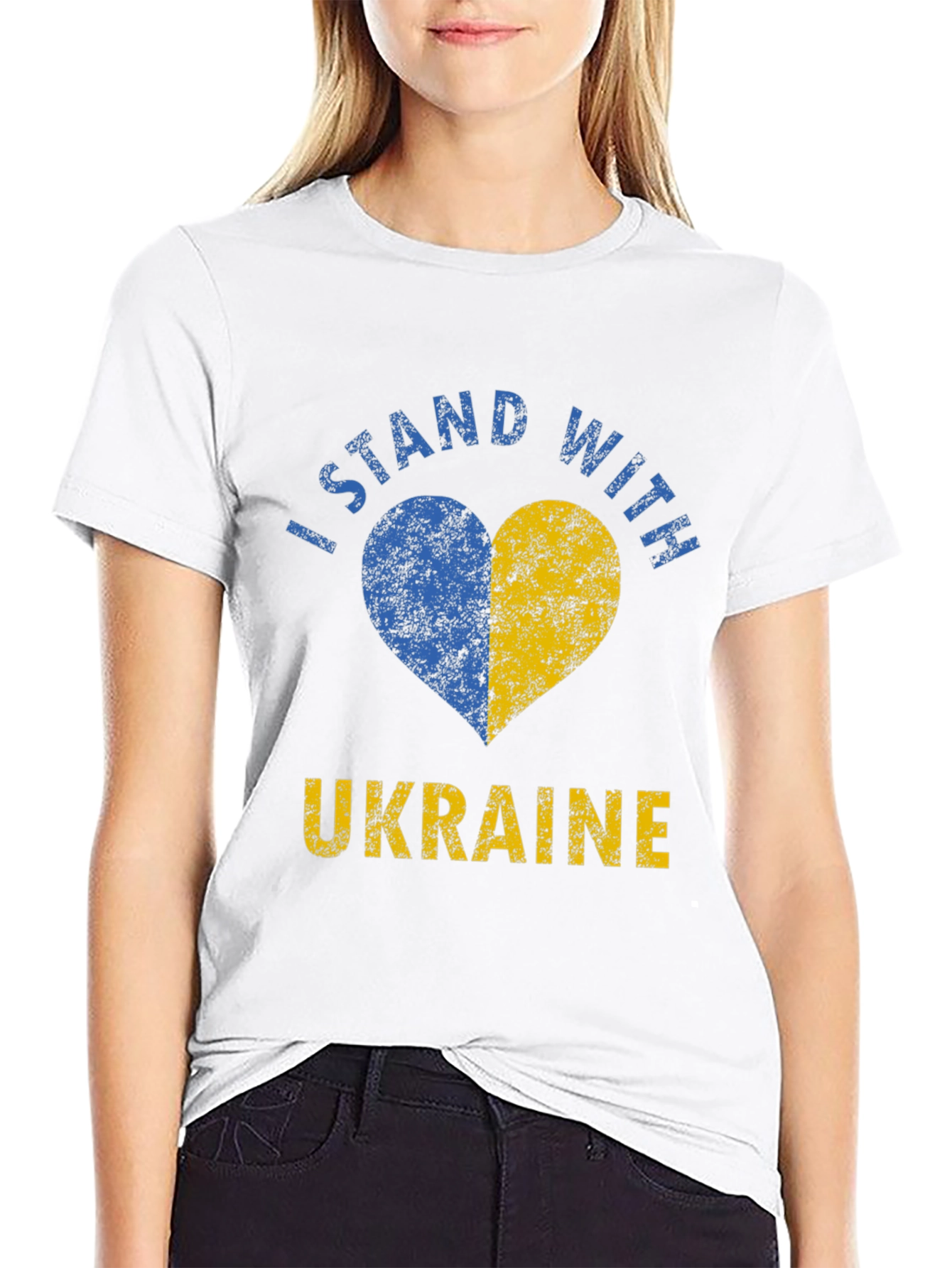 I Stand With Ukraine Heart T-Shirt
