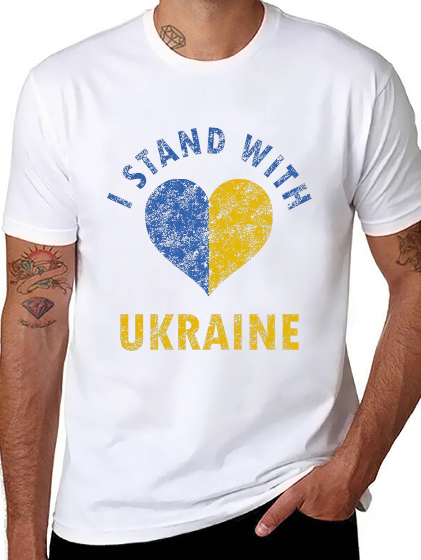 I Stand With Ukraine Heart T-Shirt