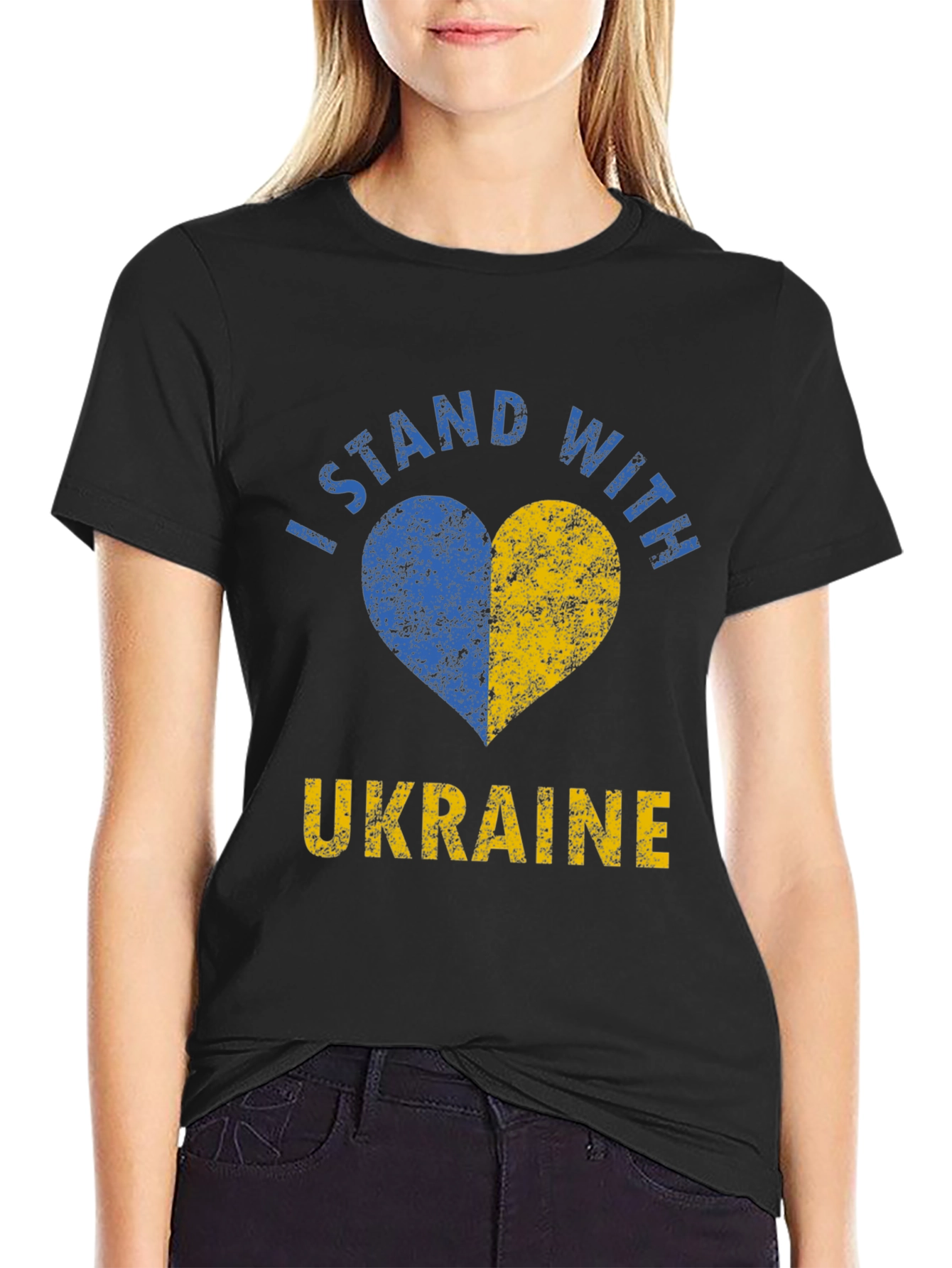 I Stand With Ukraine Heart T-Shirt