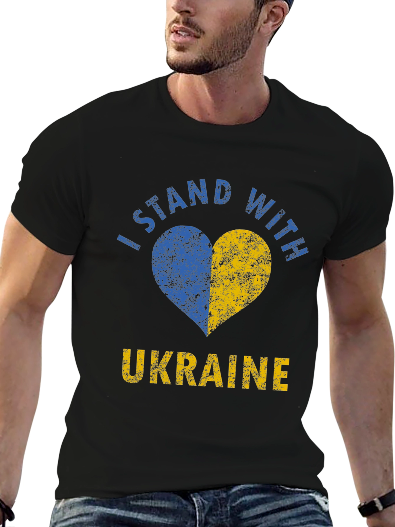 I Stand With Ukraine Heart T-Shirt