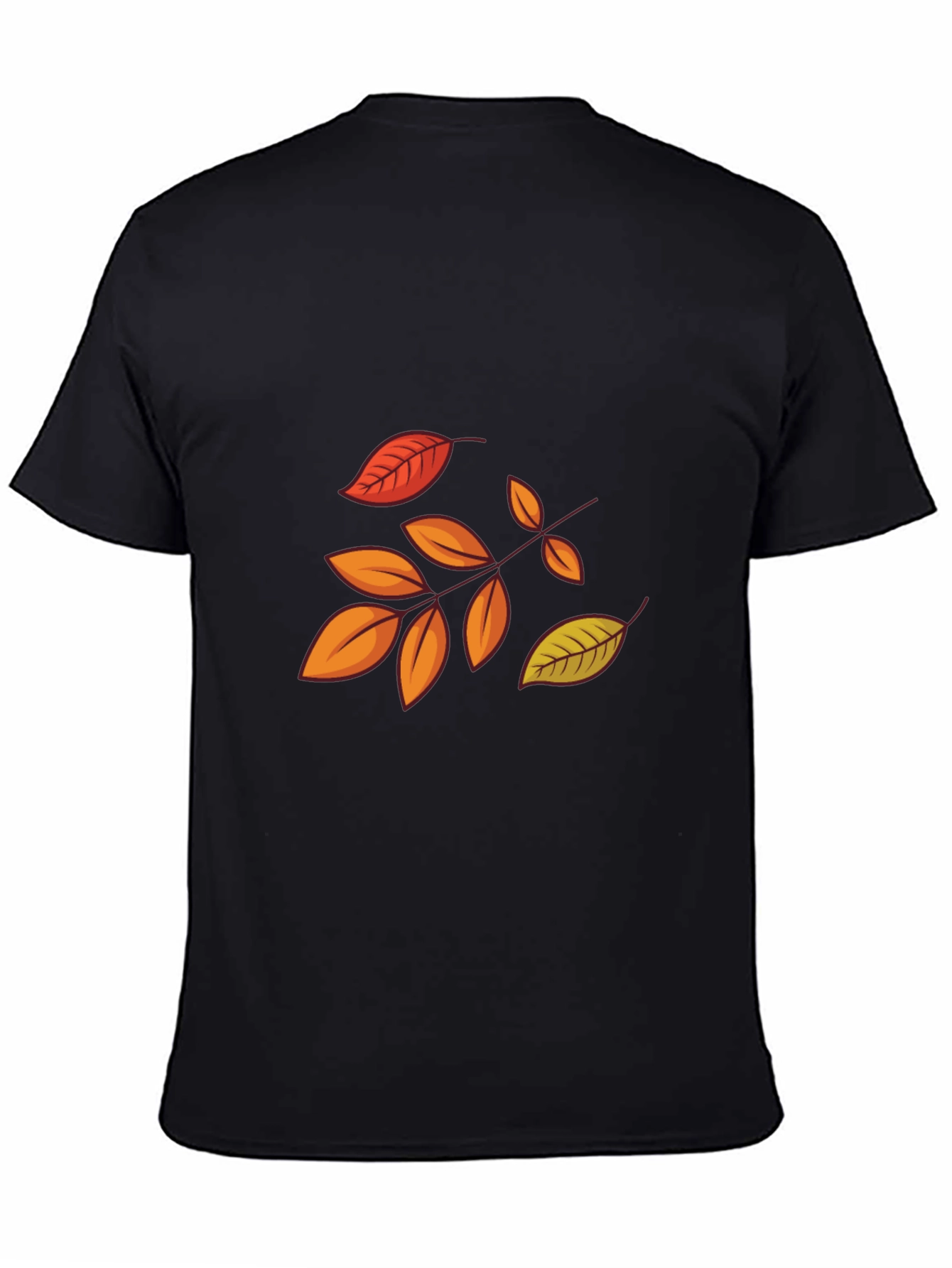 Autumn Leaves Graphic Black T-Shirt
