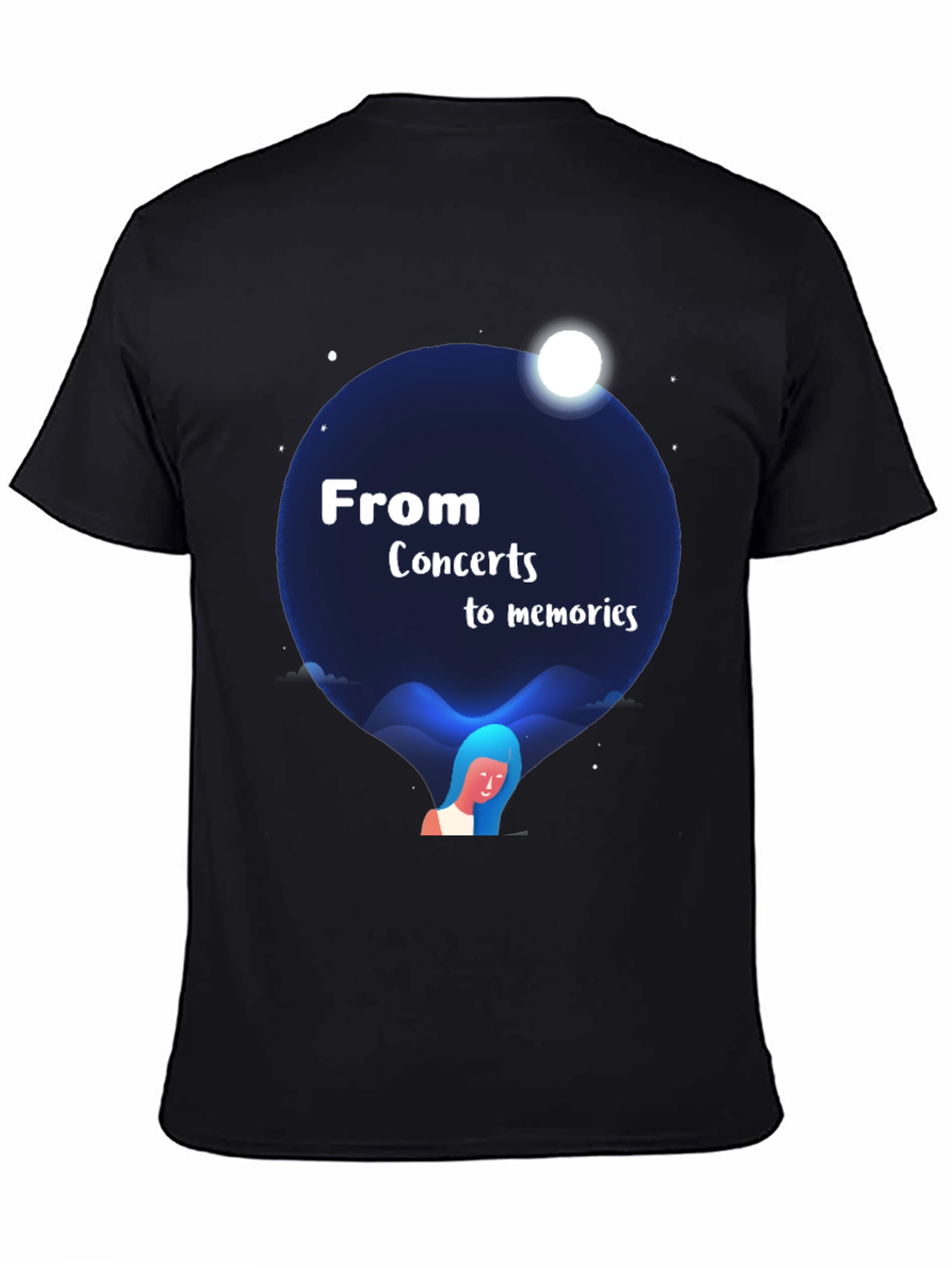 From Concerts to Memories Black T-Shirt