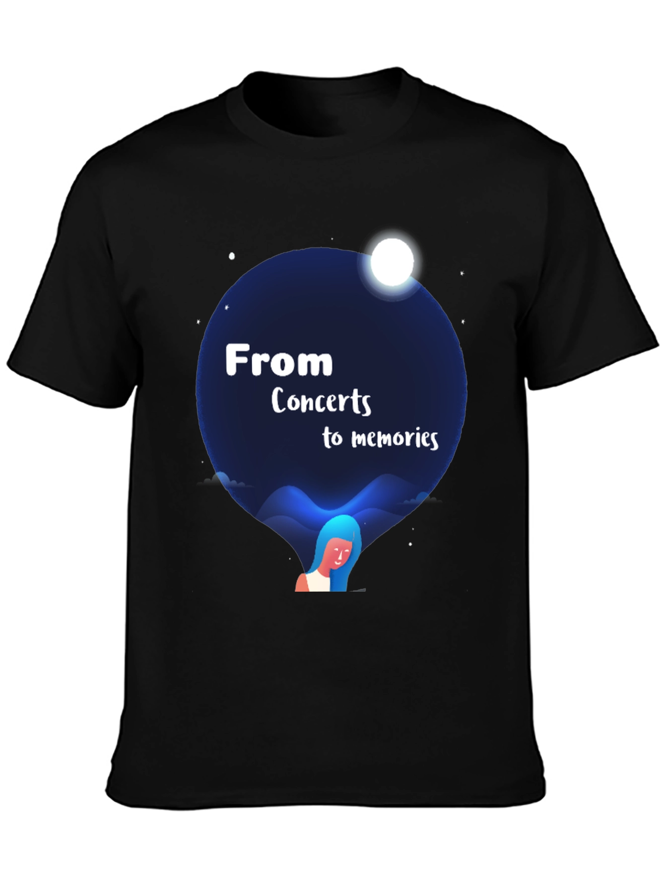 From Concerts to Memories Black T-Shirt