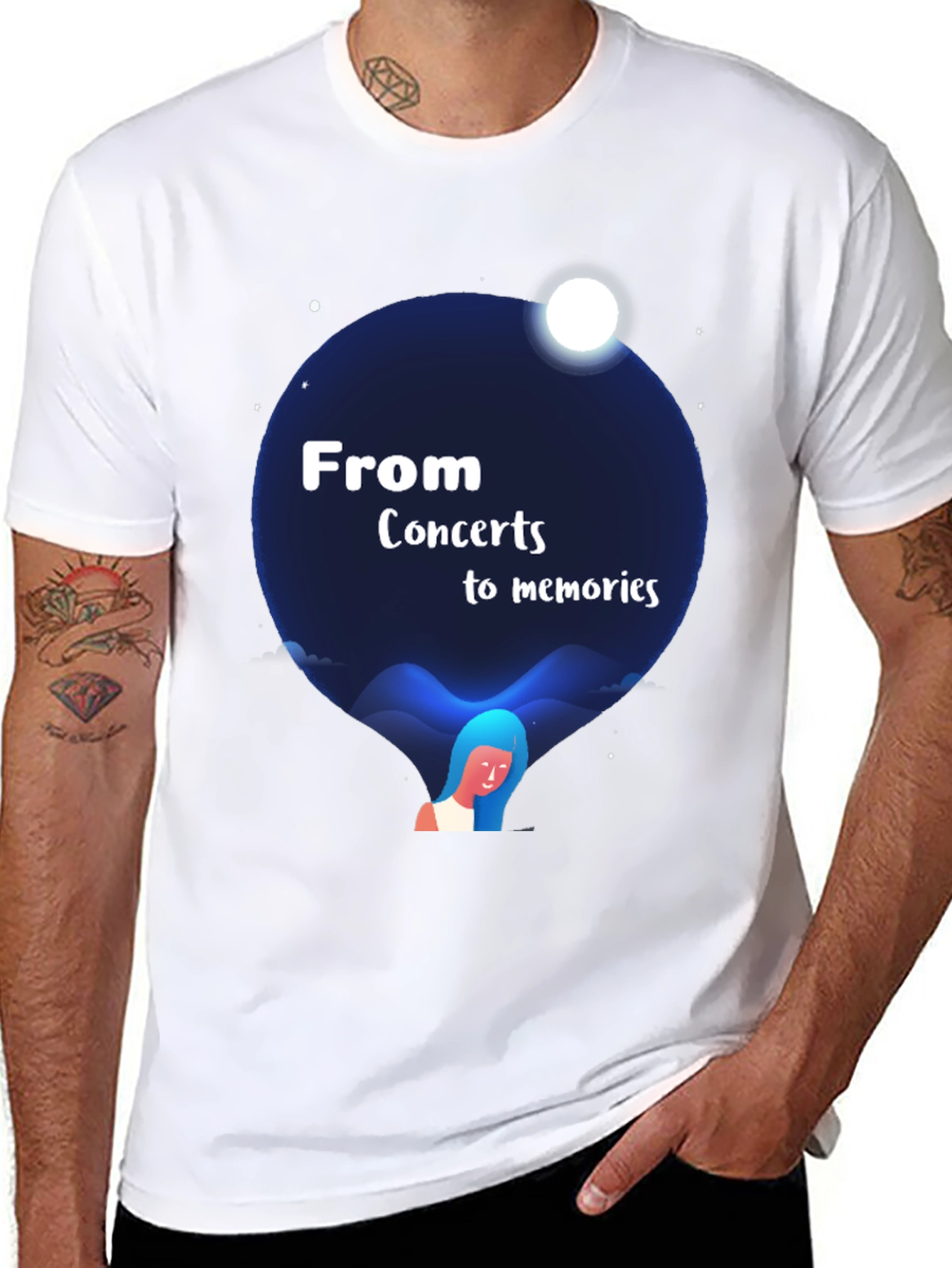 From Concerts to Memories Black T-Shirt