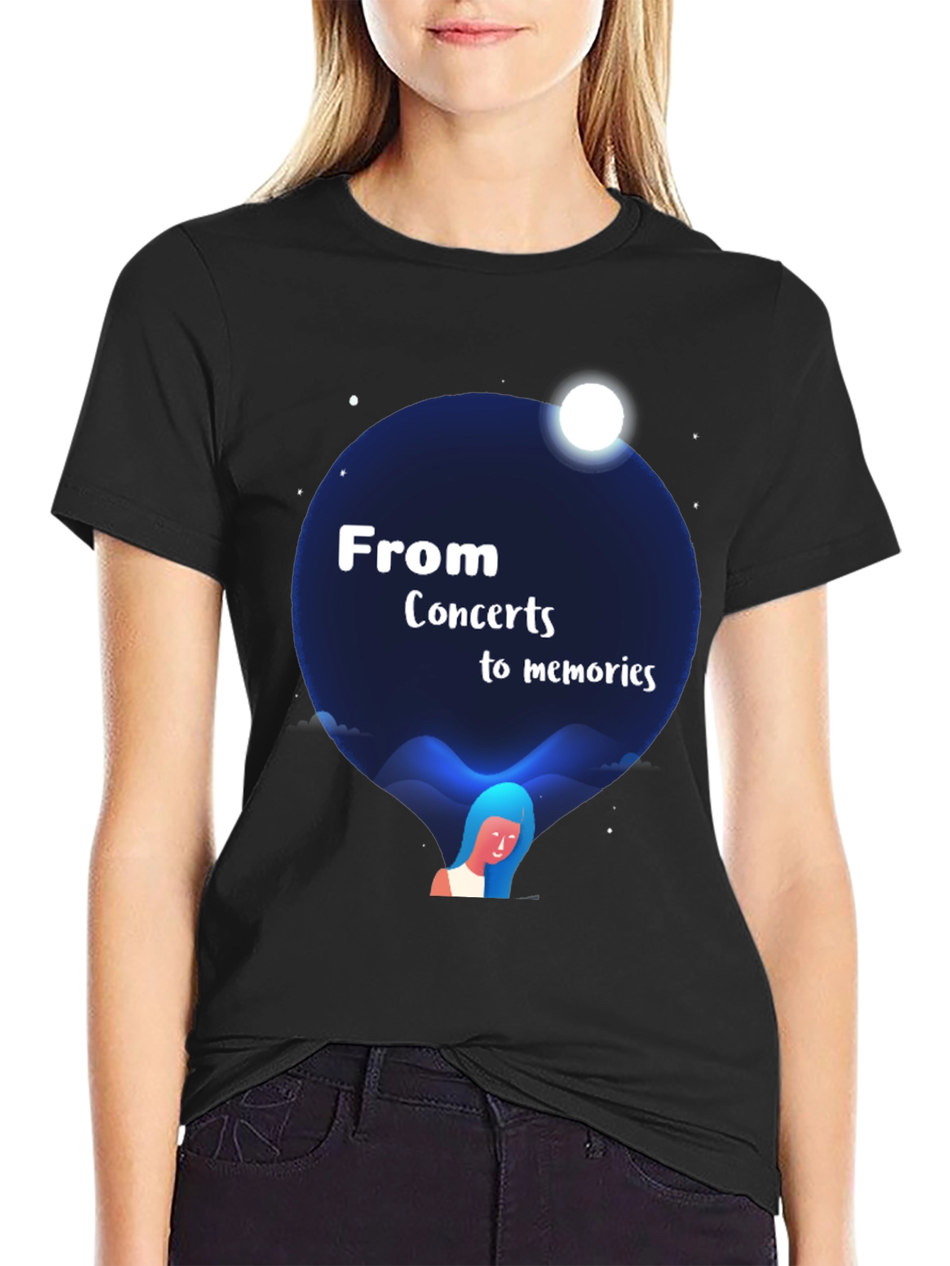 From Concerts to Memories Black T-Shirt
