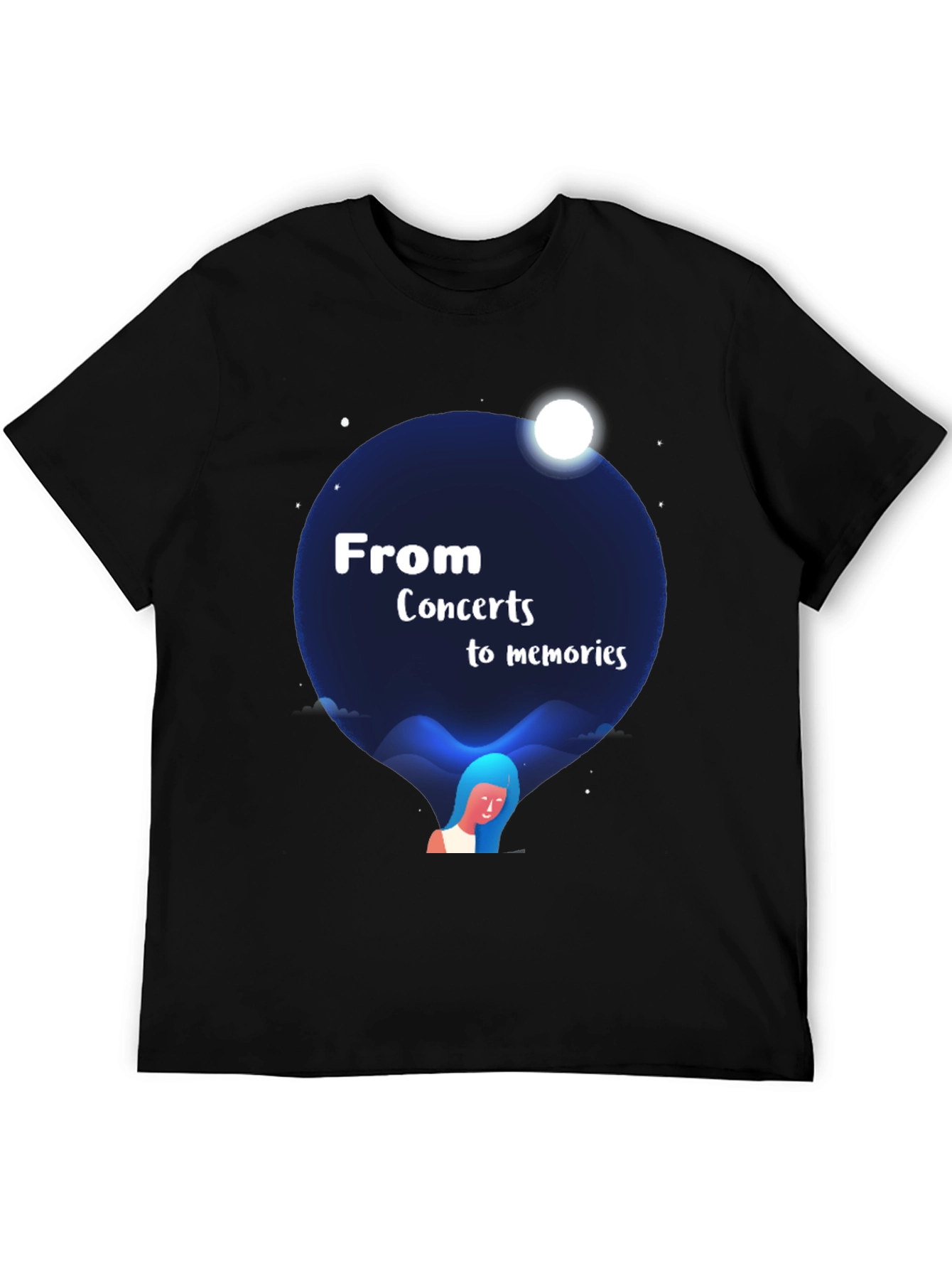 From Concerts to Memories Black T-Shirt