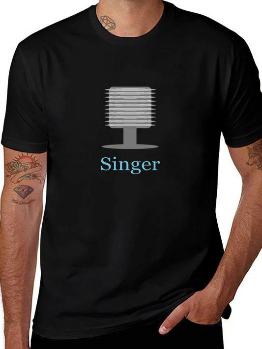 Singer Graphic Tee - Black Cotton Blend