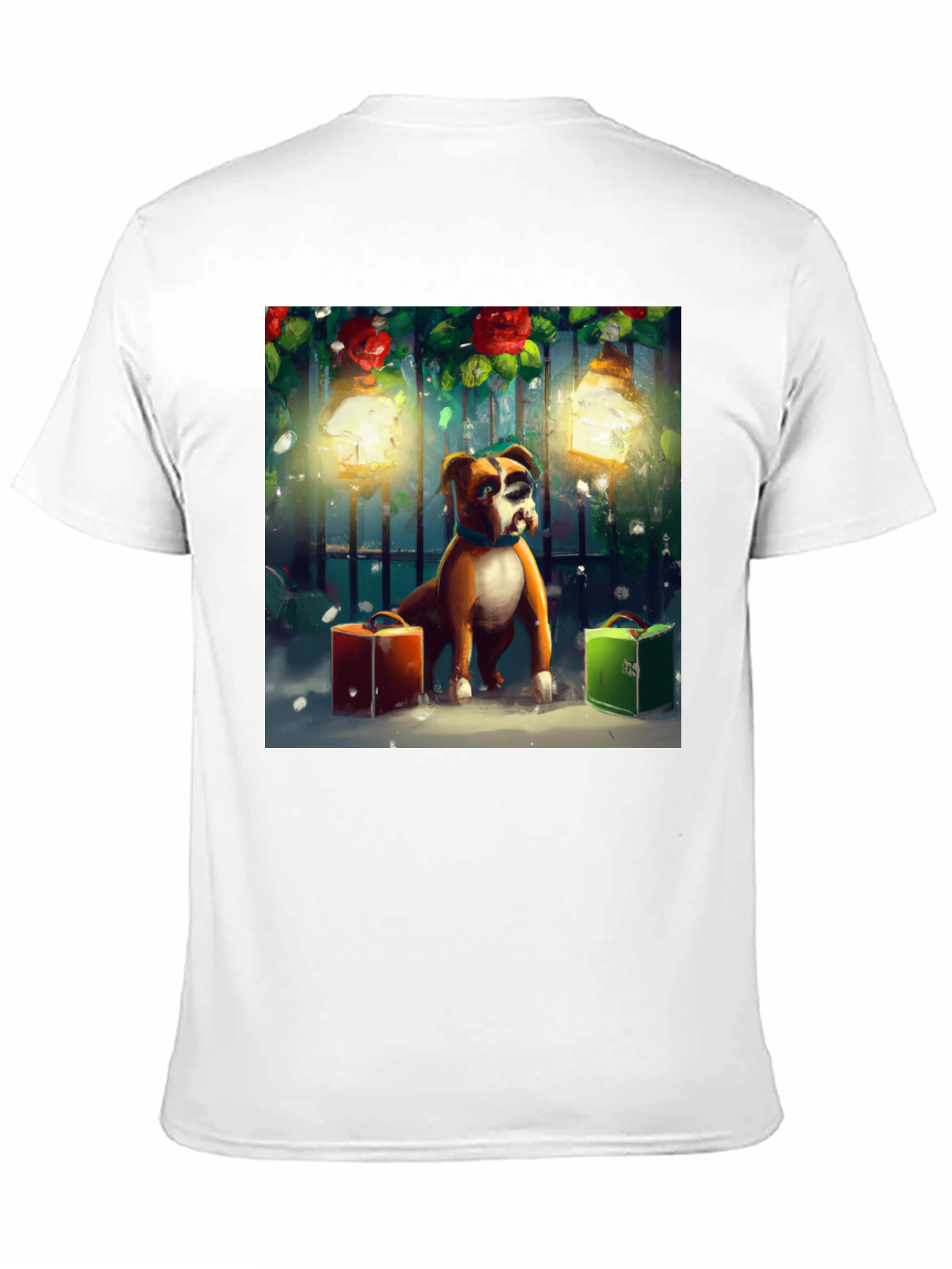 Festive Boxer Dog T-Shirt
