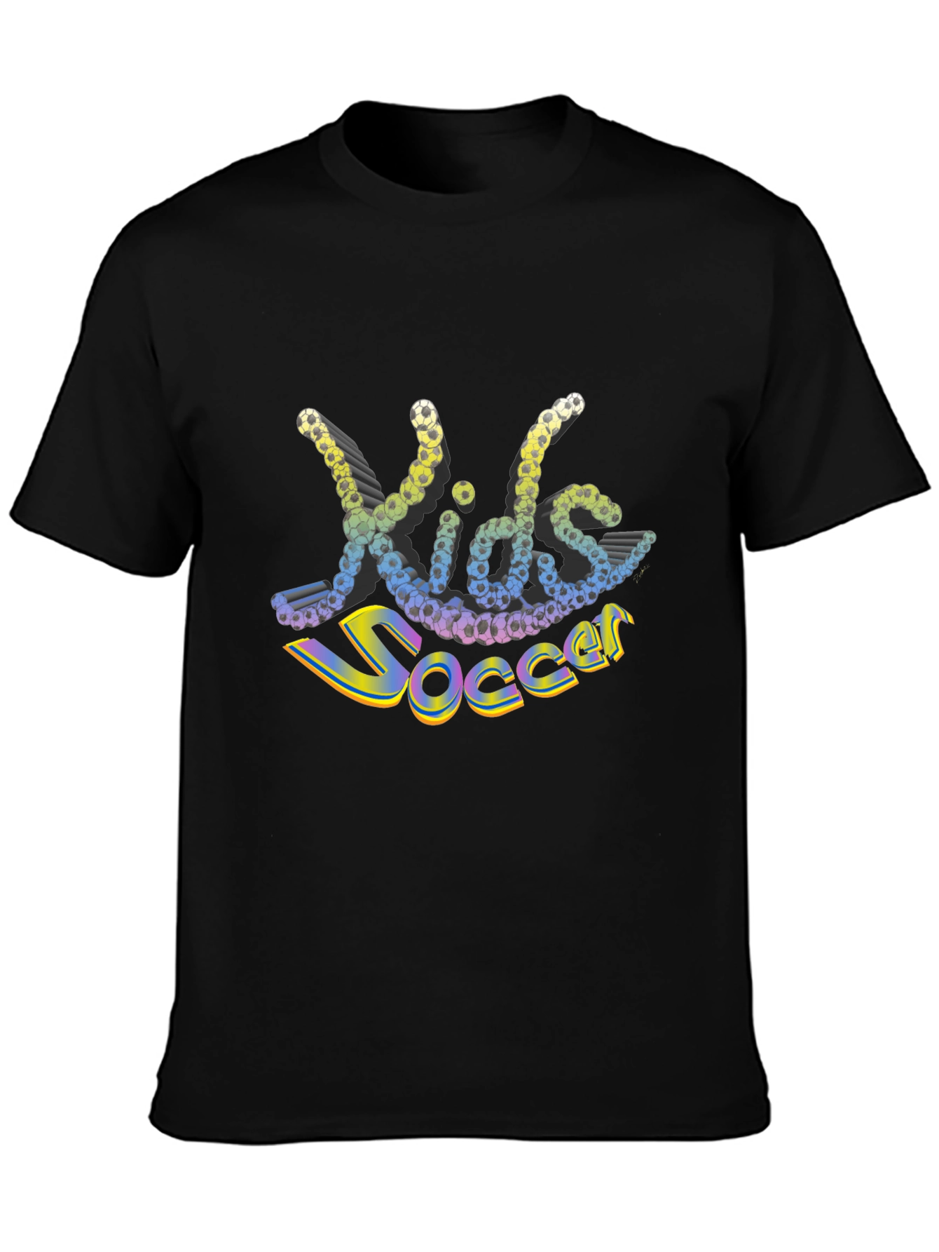 Kids Soccer Black T-Shirt