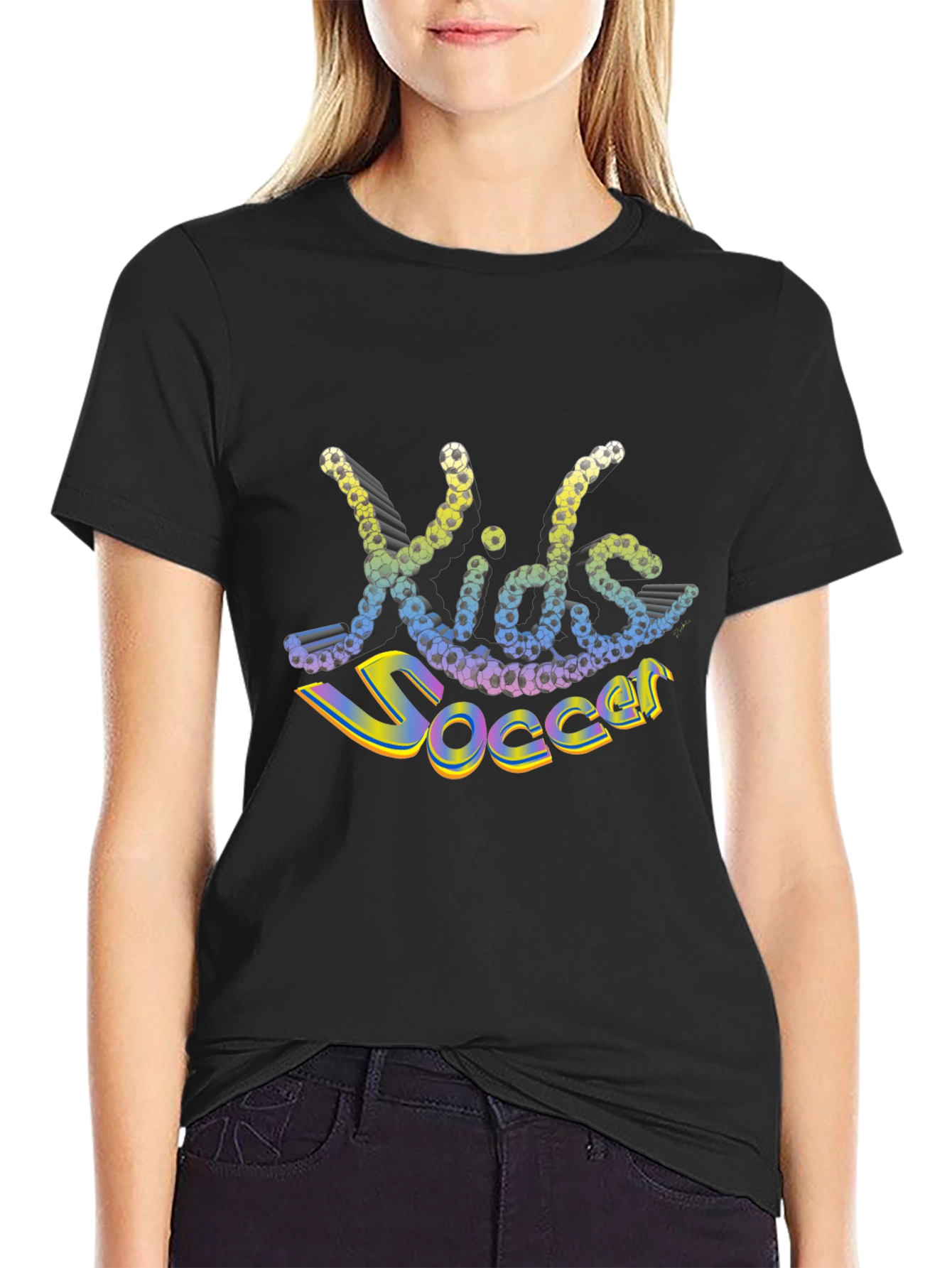 Kids Soccer Black T-Shirt