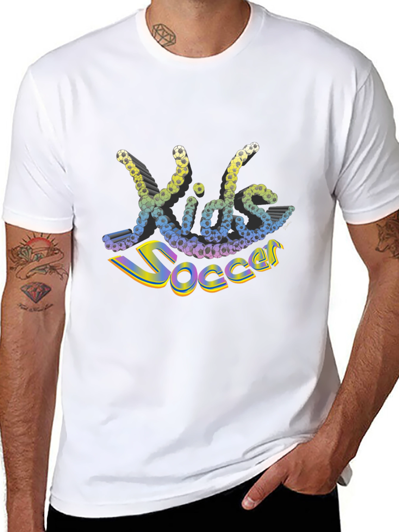 Kids Soccer Black T-Shirt