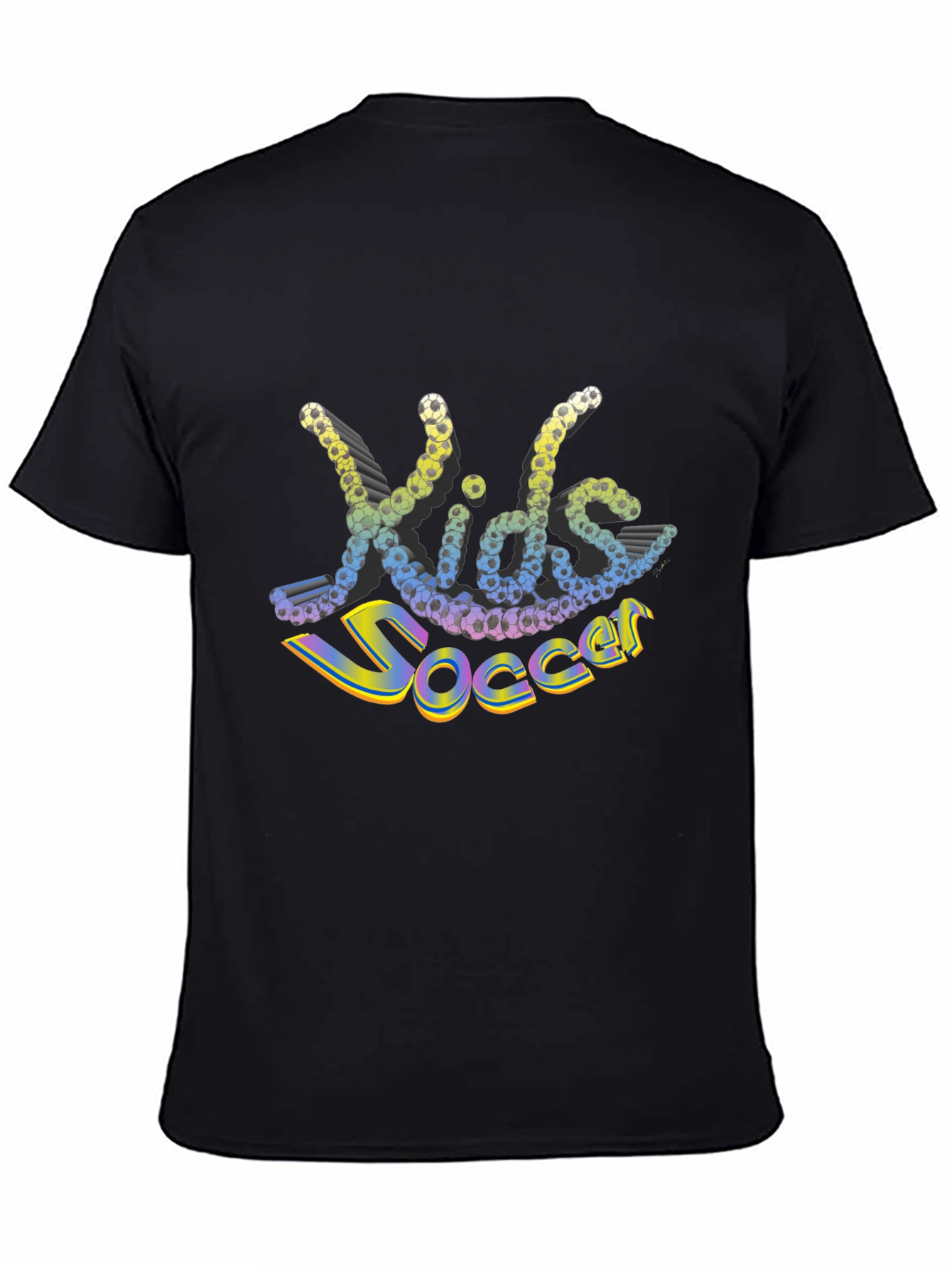 Kids Soccer Black T-Shirt