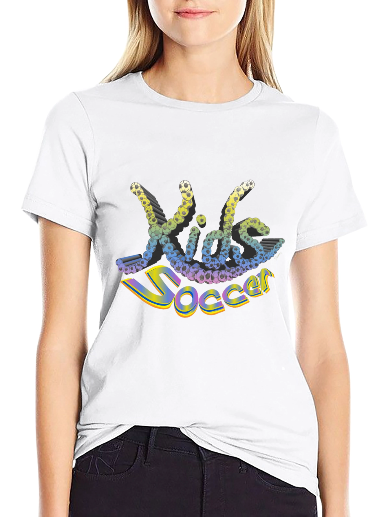 Kids Soccer Black T-Shirt