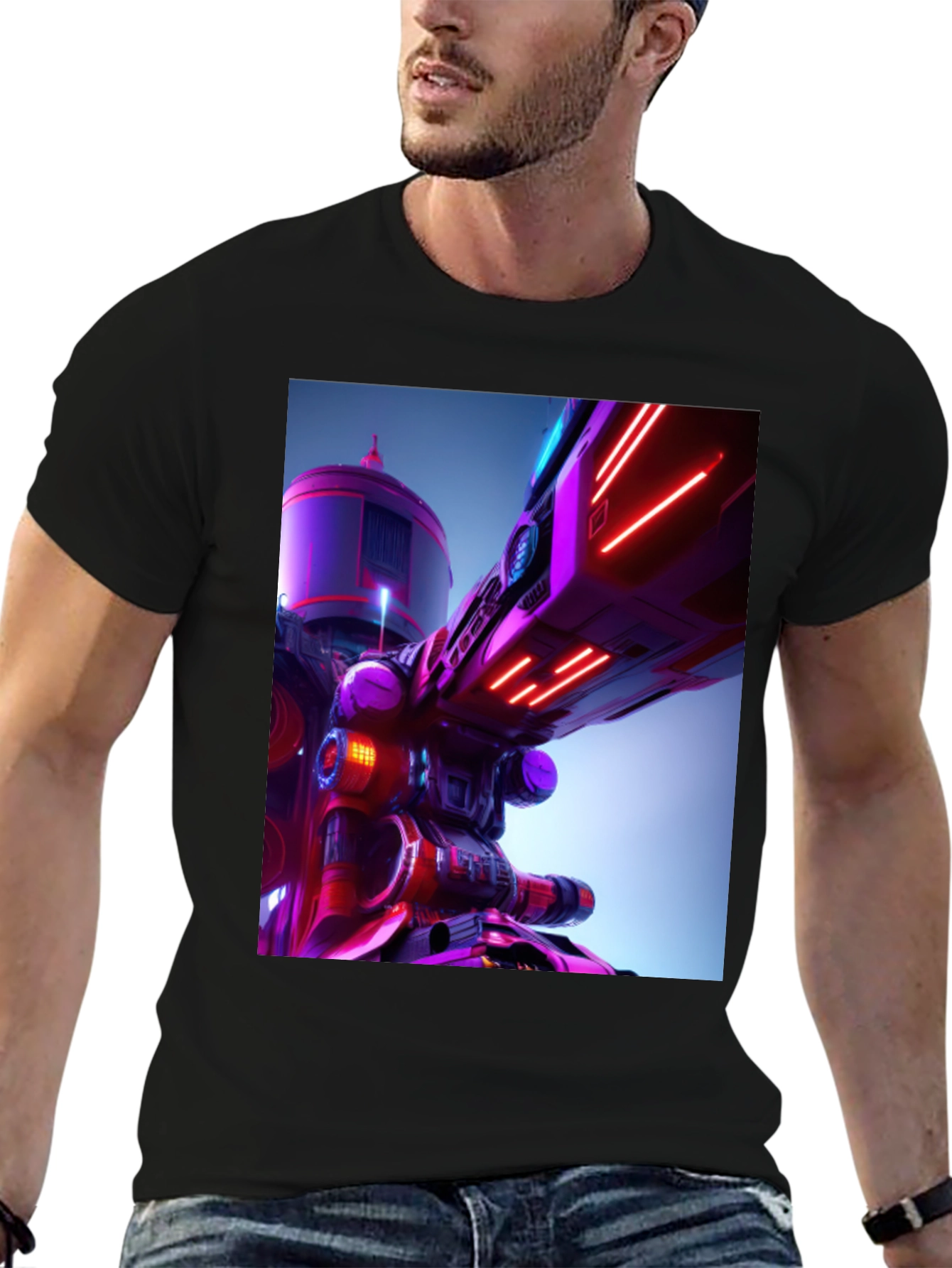 Futuristic Tech Graphic Tee