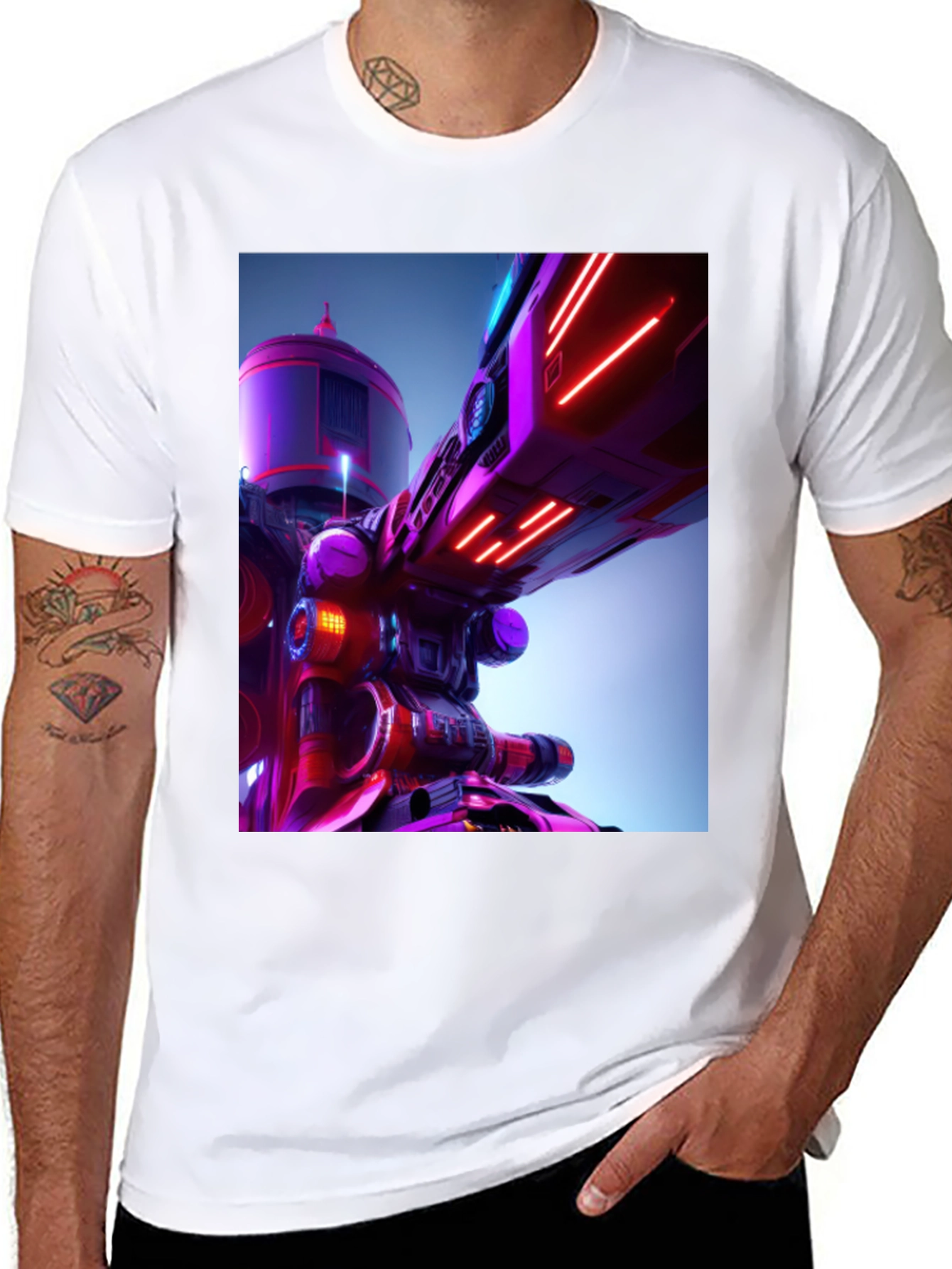 Futuristic Tech Graphic Tee