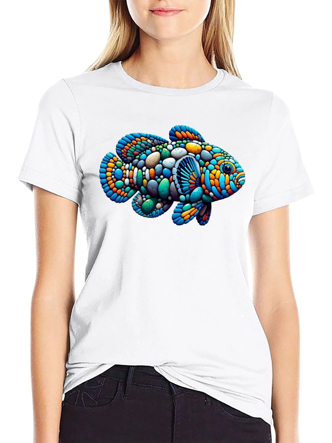 Artistic Fish Graphic Tee - Unique Design