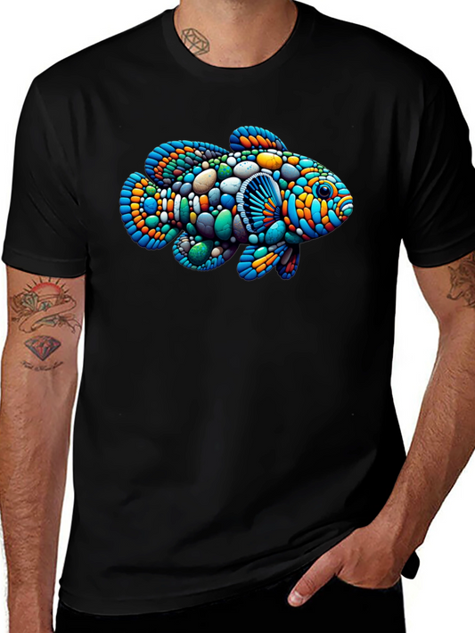 Artistic Fish Graphic Tee - Unique Design