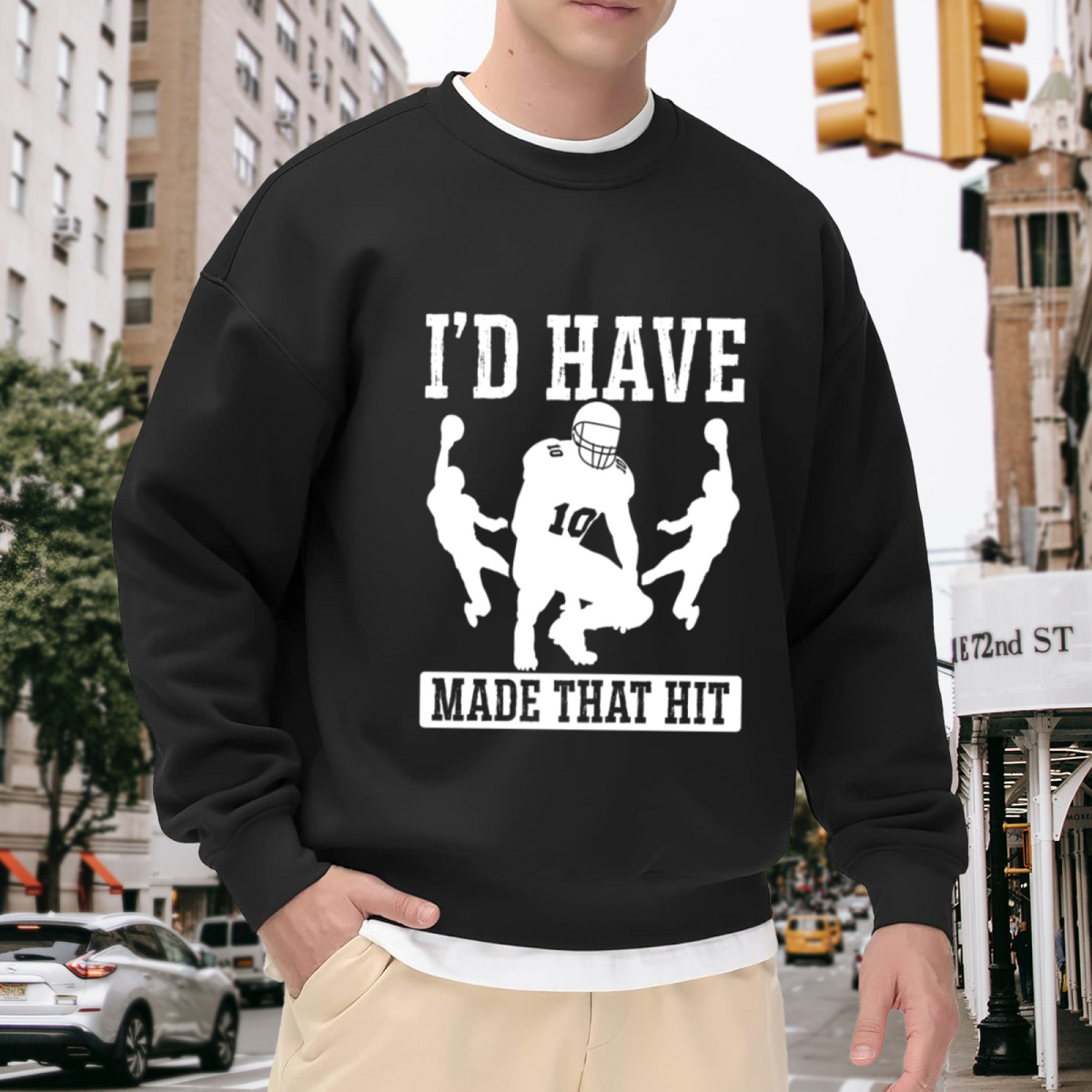 I'D HAVE MADE THAT HIT - Funny Sports Graphic ԲÁìÎÀÒÂ | Unisex Pullover Sweatshirt