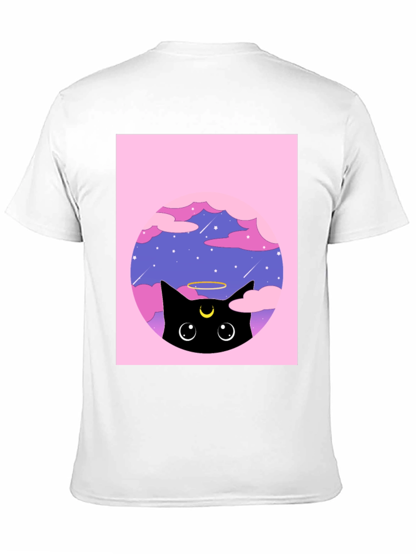 Black Cat in Clouds Graphic Tee