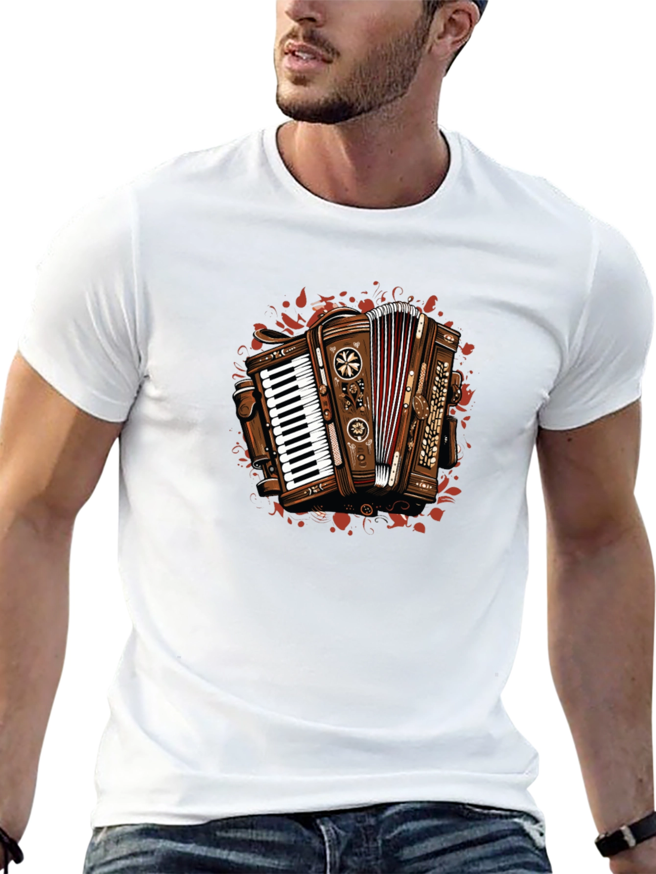 Retro Accordion Graphic Tee