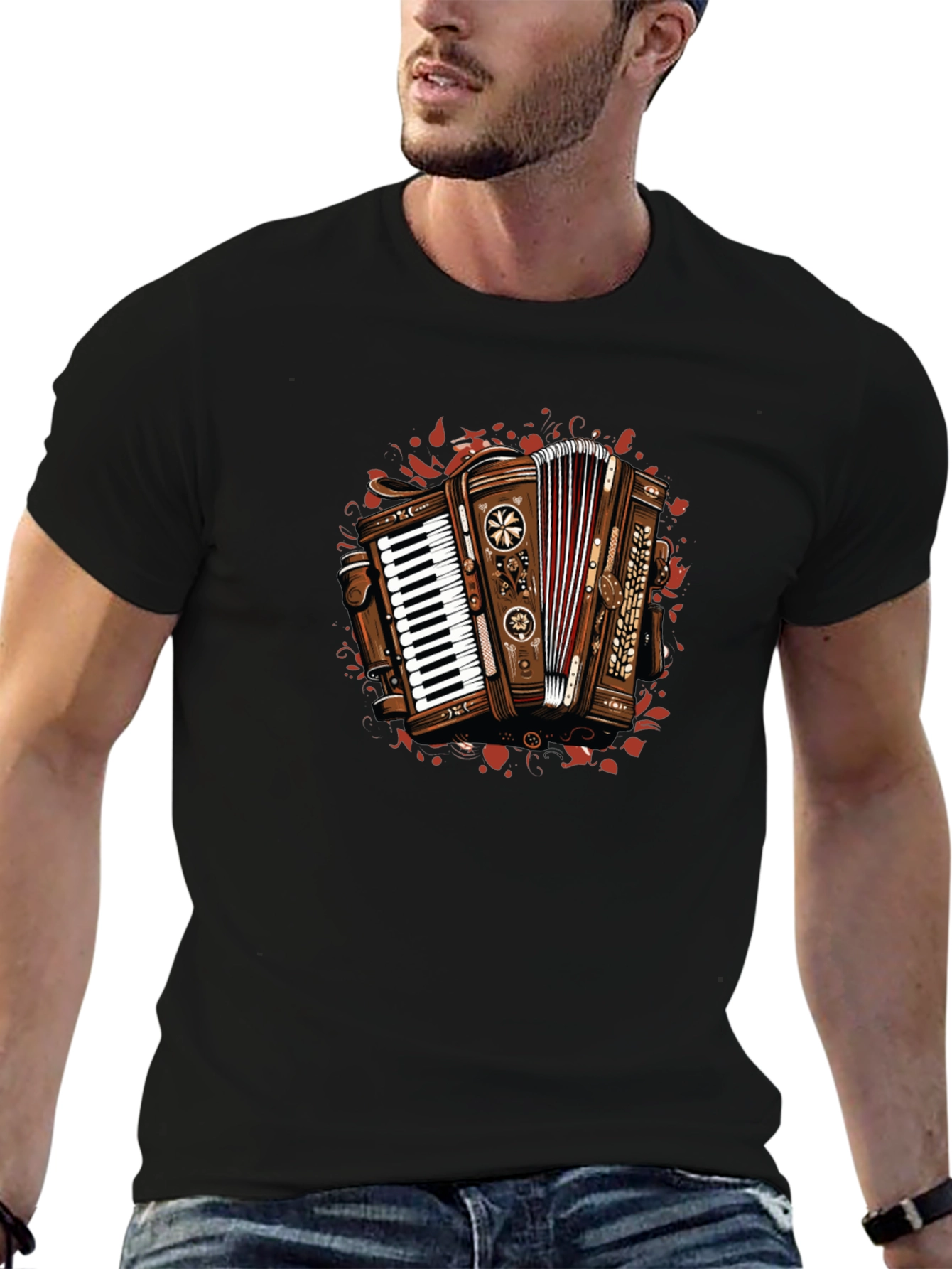 Retro Accordion Graphic Tee