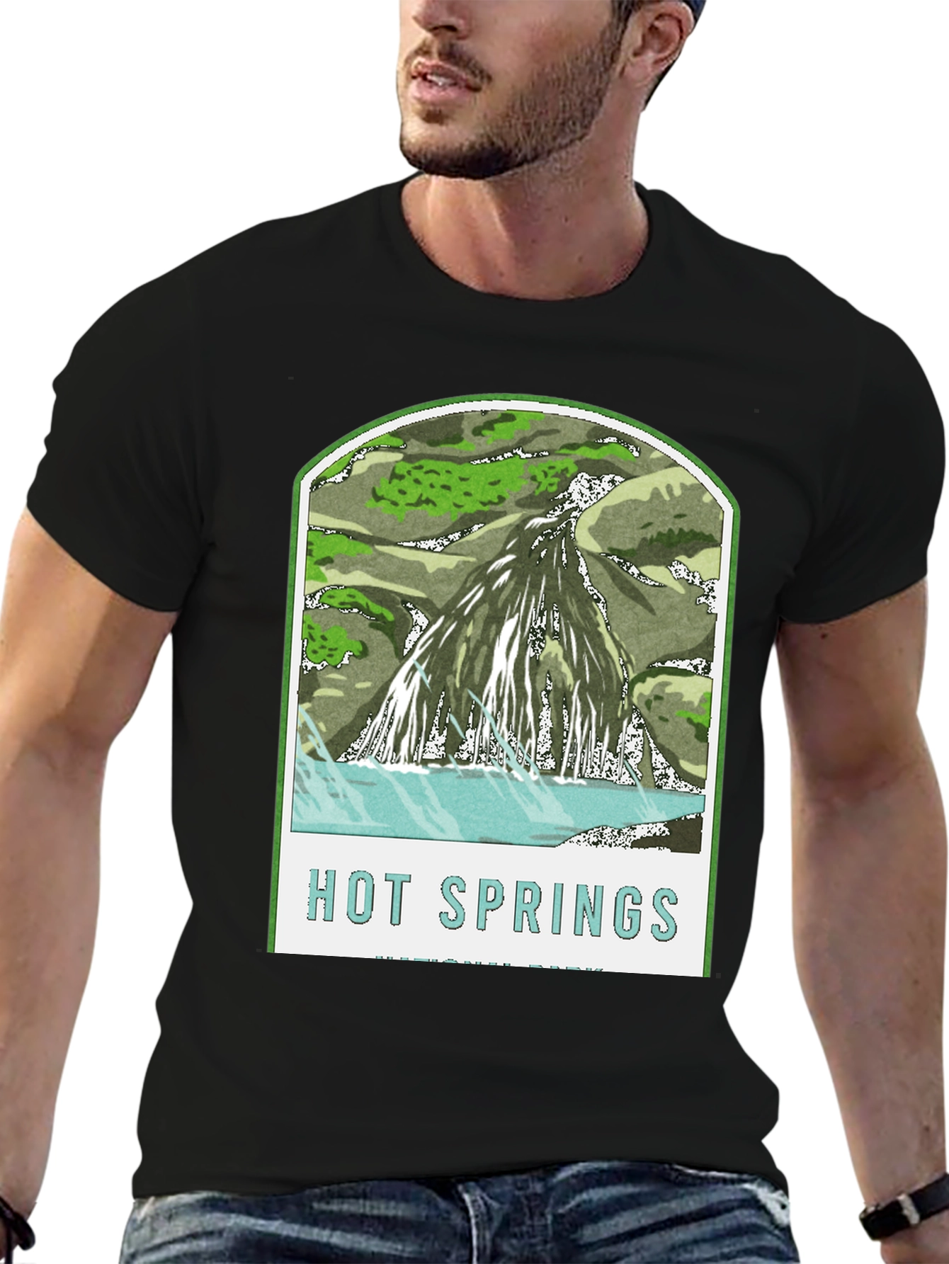 Hot Springs Graphic Tee - Black