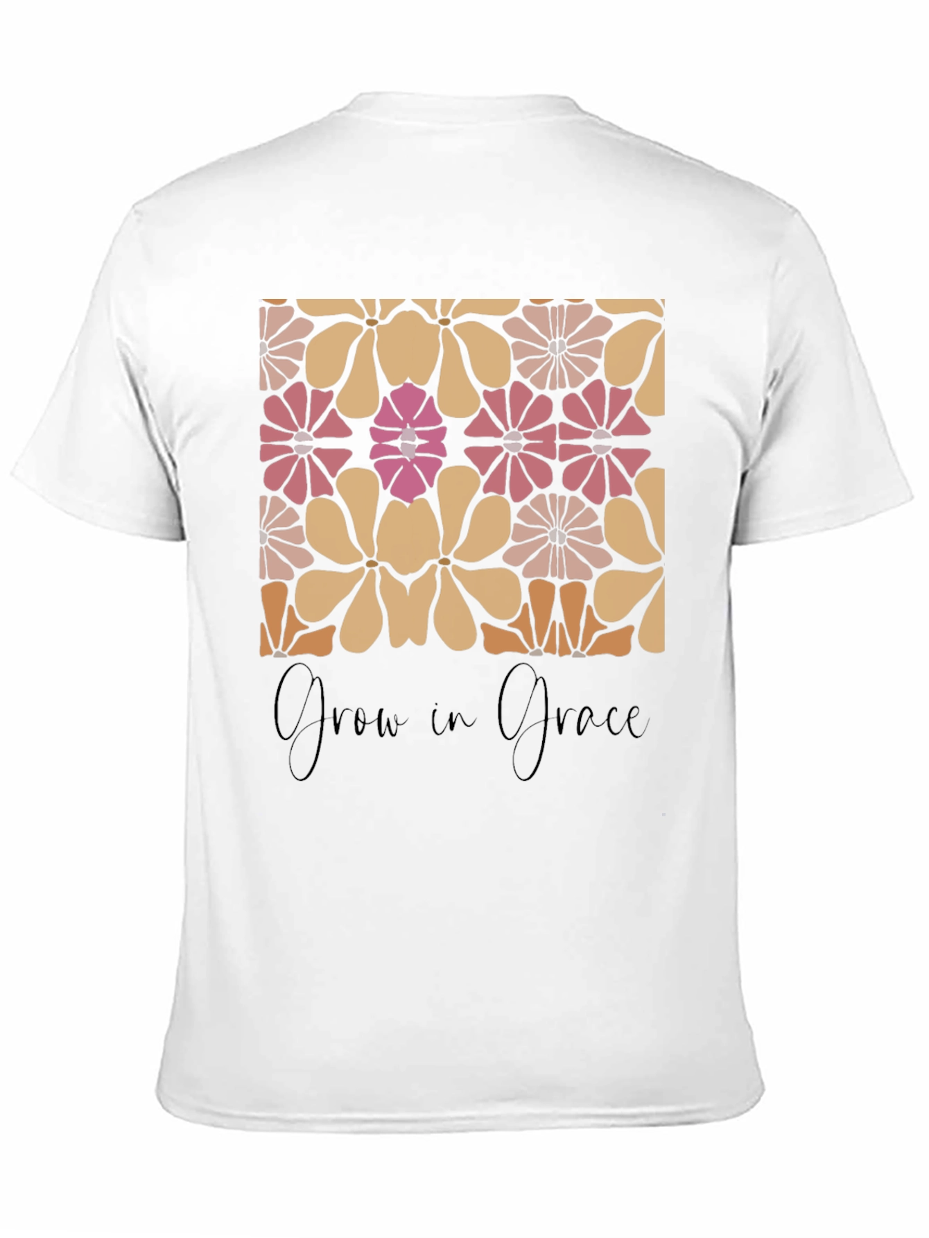 Retro Floral Grow in Grace Graphic T-Shirt