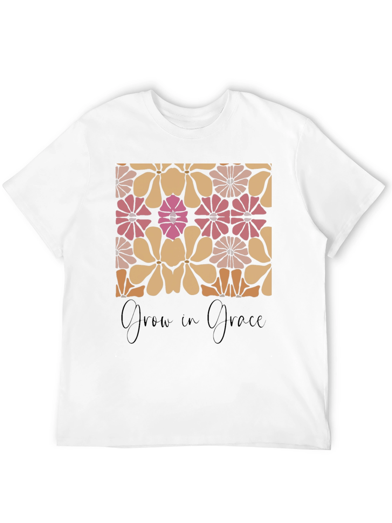 Retro Floral Grow in Grace Graphic T-Shirt