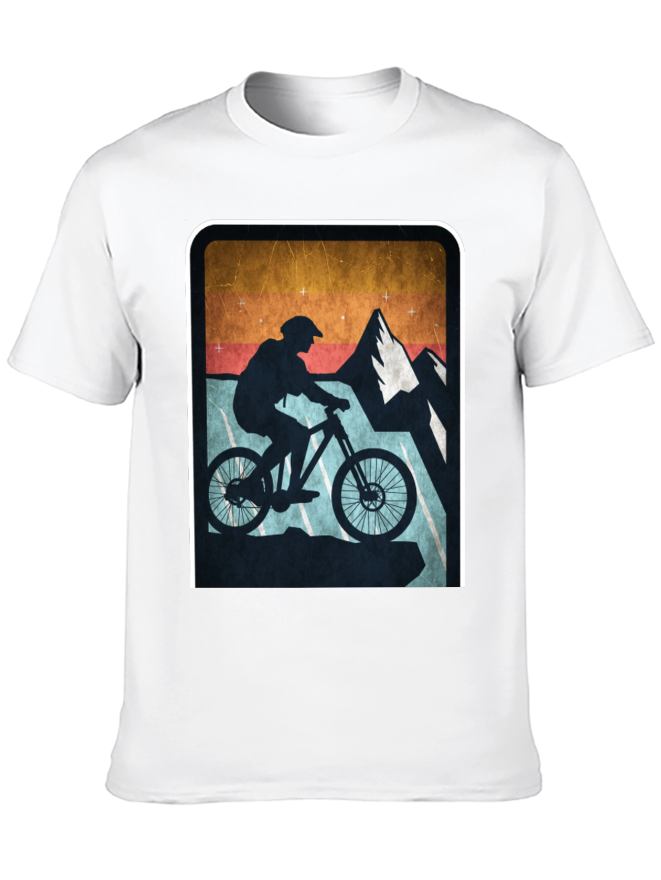 Mountain Biking Silhouette Graphic Tee
