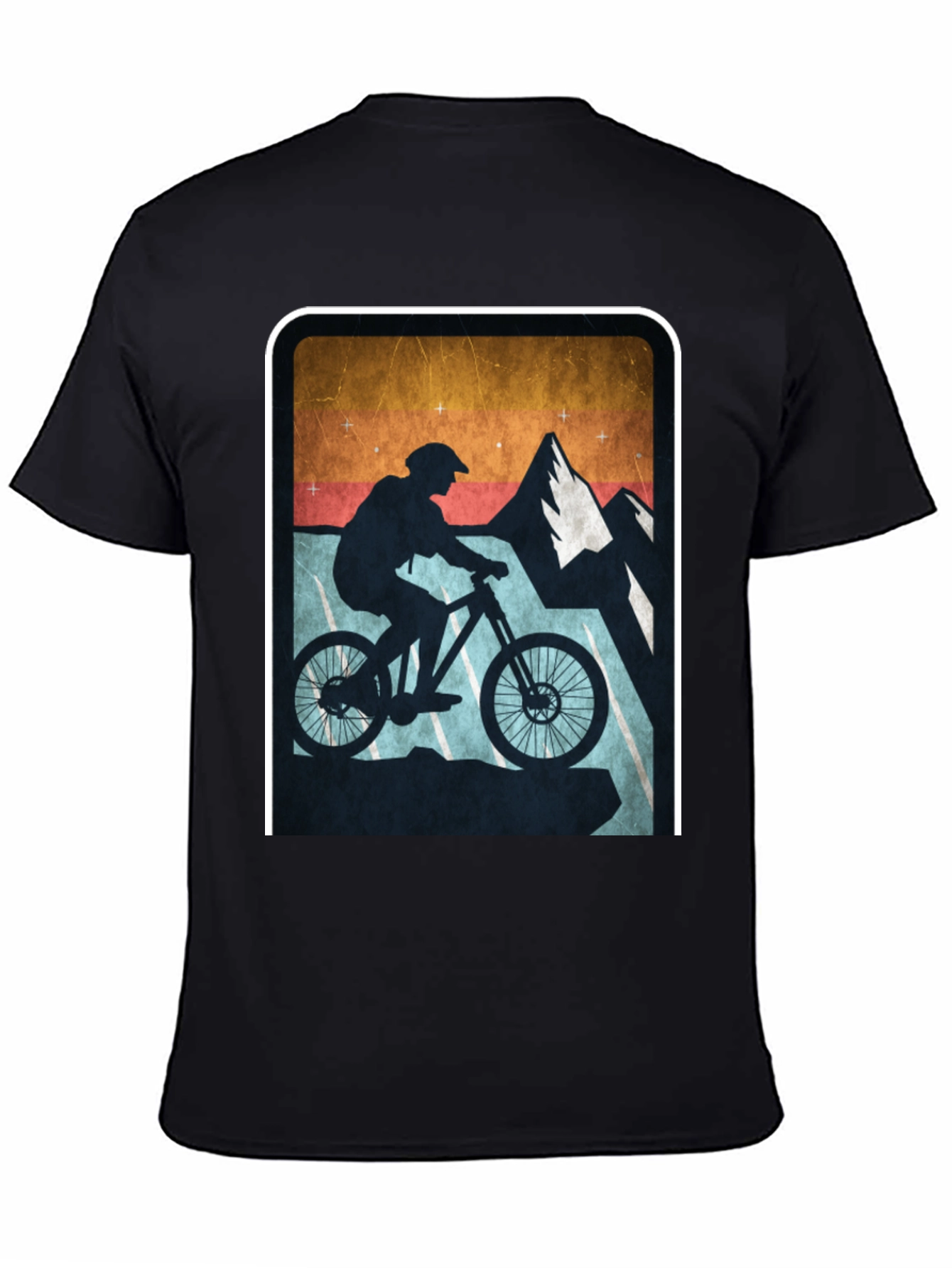 Mountain Biking Silhouette Graphic Tee