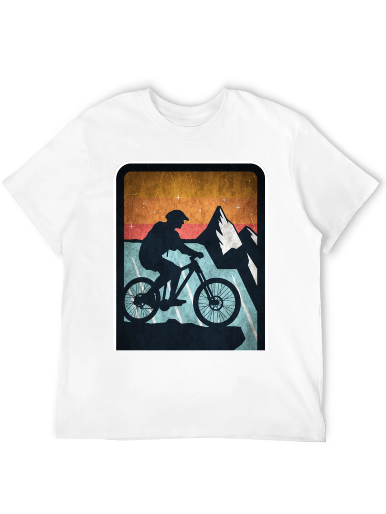 Mountain Biking Silhouette Graphic Tee