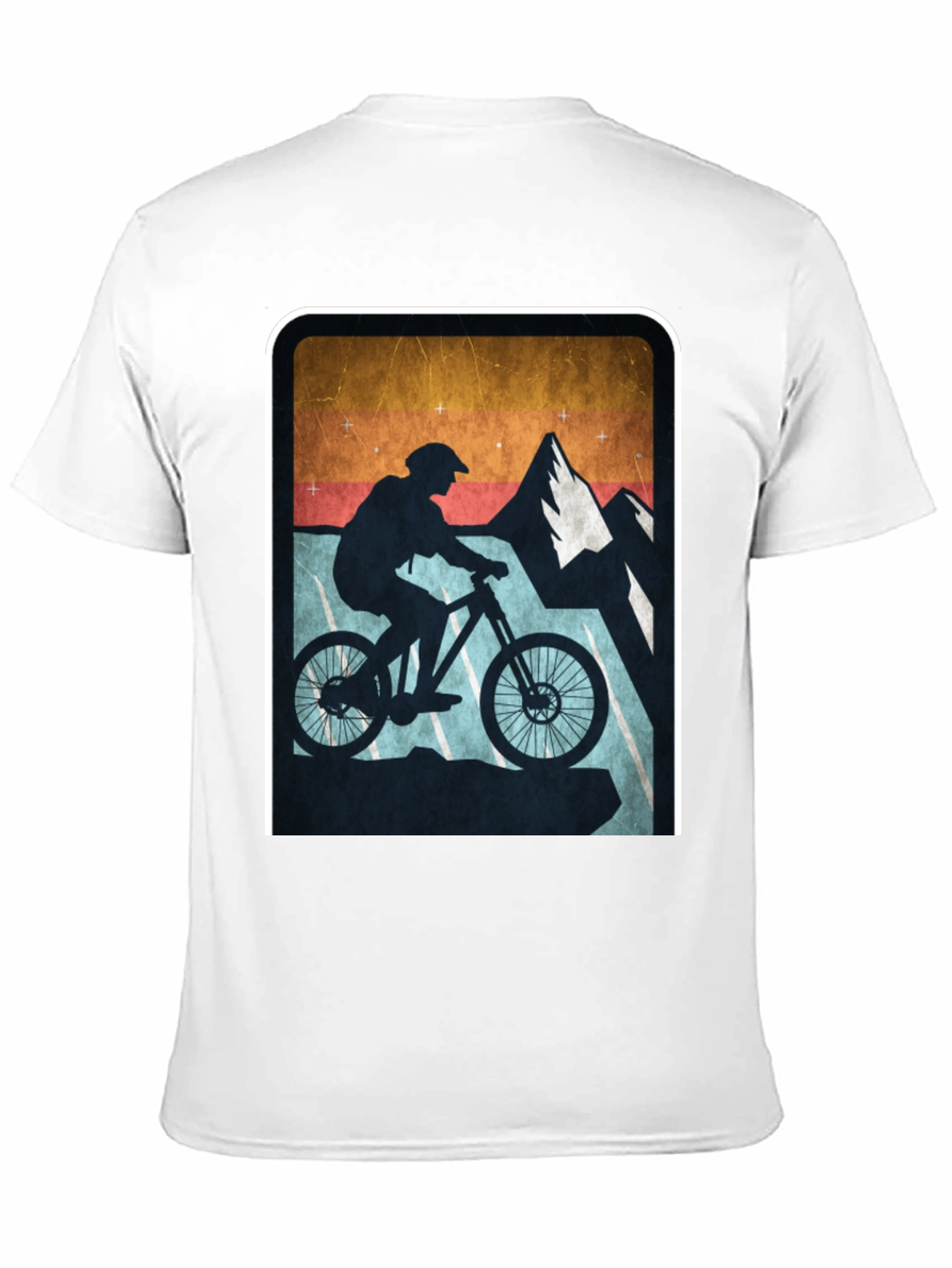Mountain Biking Silhouette Graphic Tee
