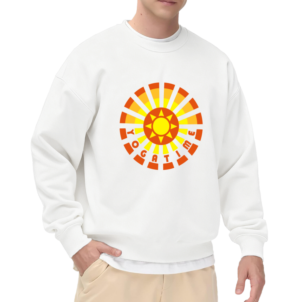 Sunburst Radiating Pattern Graphic ԲÁìÎÀÒÂ - Unique Design Pullover Sweatshirt