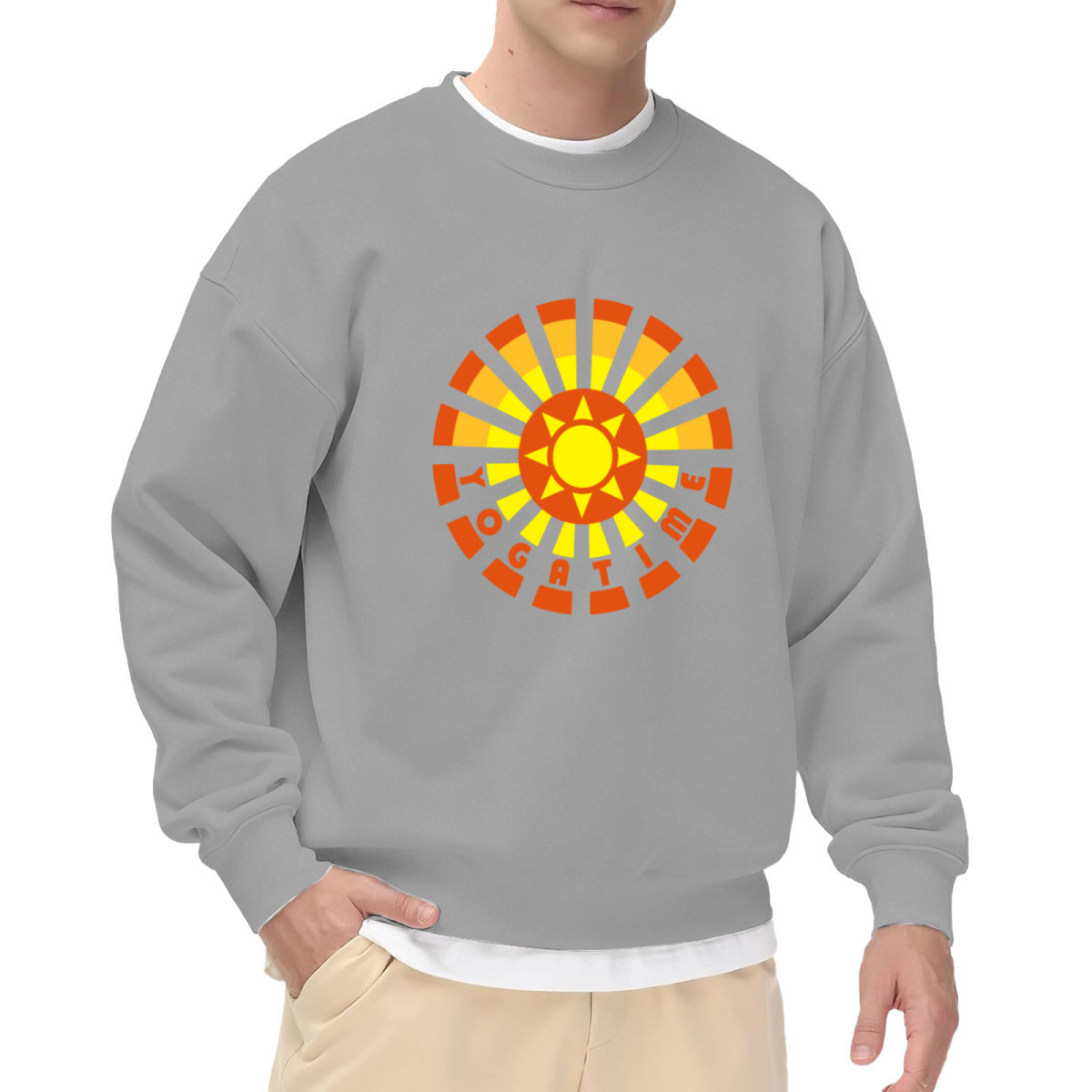 Sunburst Radiating Pattern Graphic ԲÁìÎÀÒÂ - Unique Design Pullover Sweatshirt