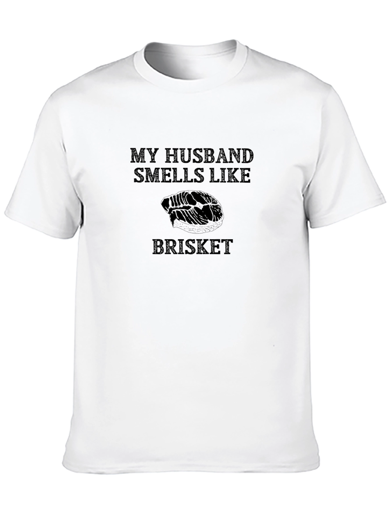 Husband Smells Like Brisket Black T-Shirt