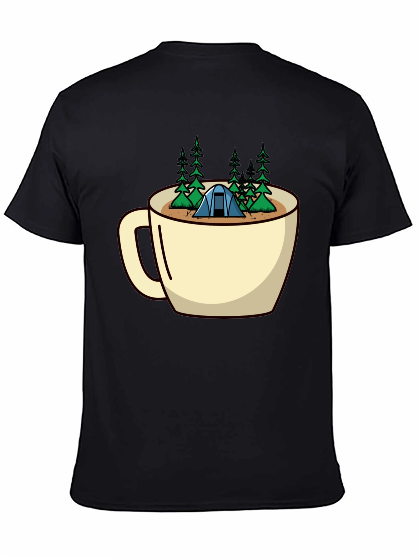 Camping Coffee Cup Graphic Tee