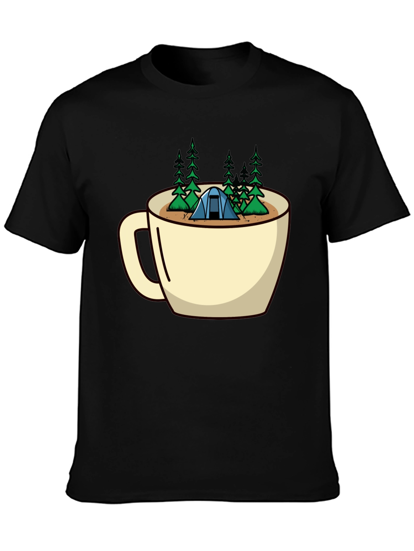 Camping Coffee Cup Graphic Tee