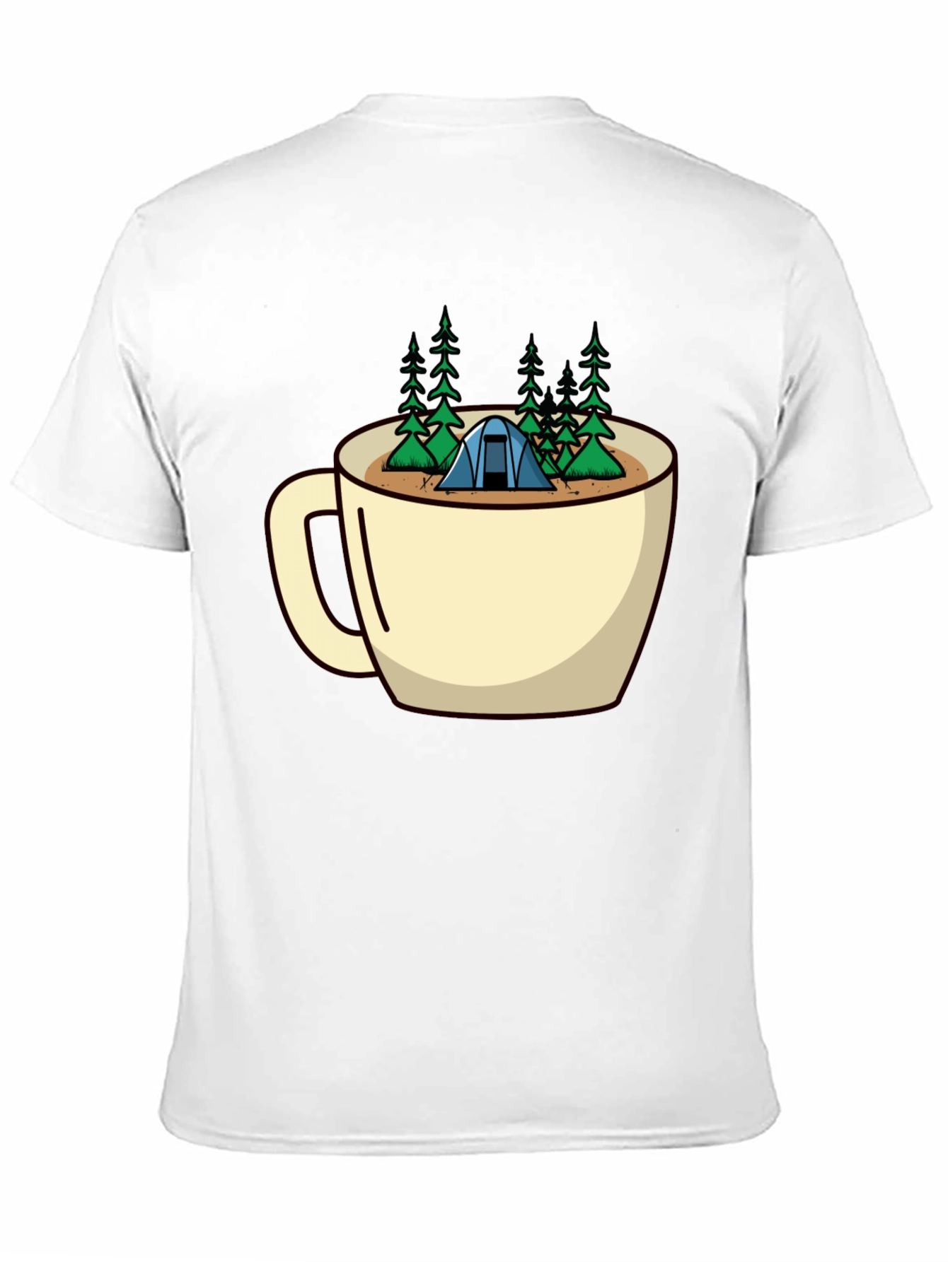 Camping Coffee Cup Graphic Tee