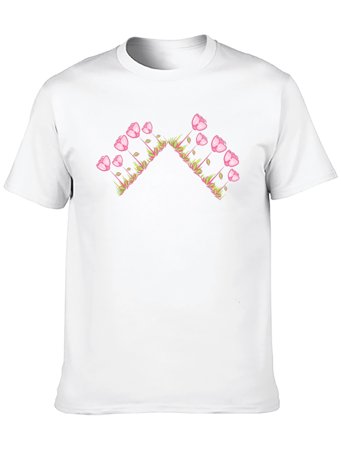 Floral Arrow Graphic Black T-Shirt - Casual Style