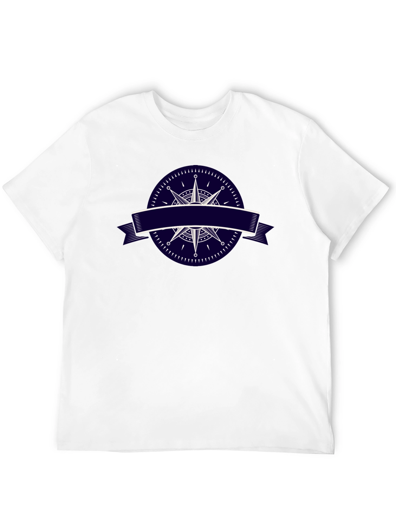 Nautical Compass Graphic Black T-Shirt