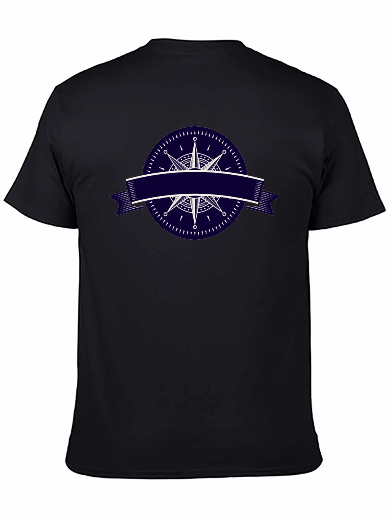 Nautical Compass Graphic Black T-Shirt
