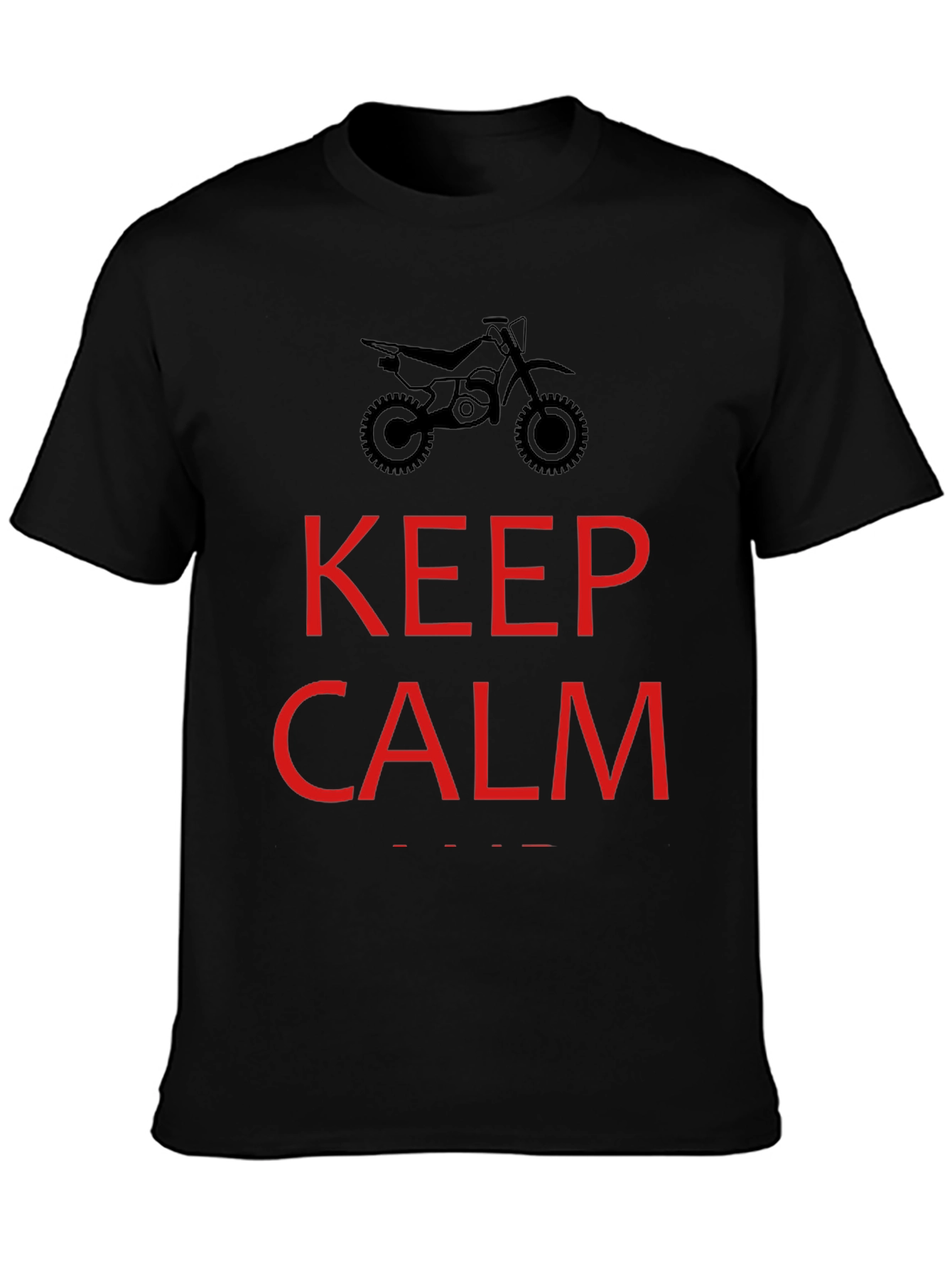Keep Calm Dirt Bike Rider T-Shirt - Black