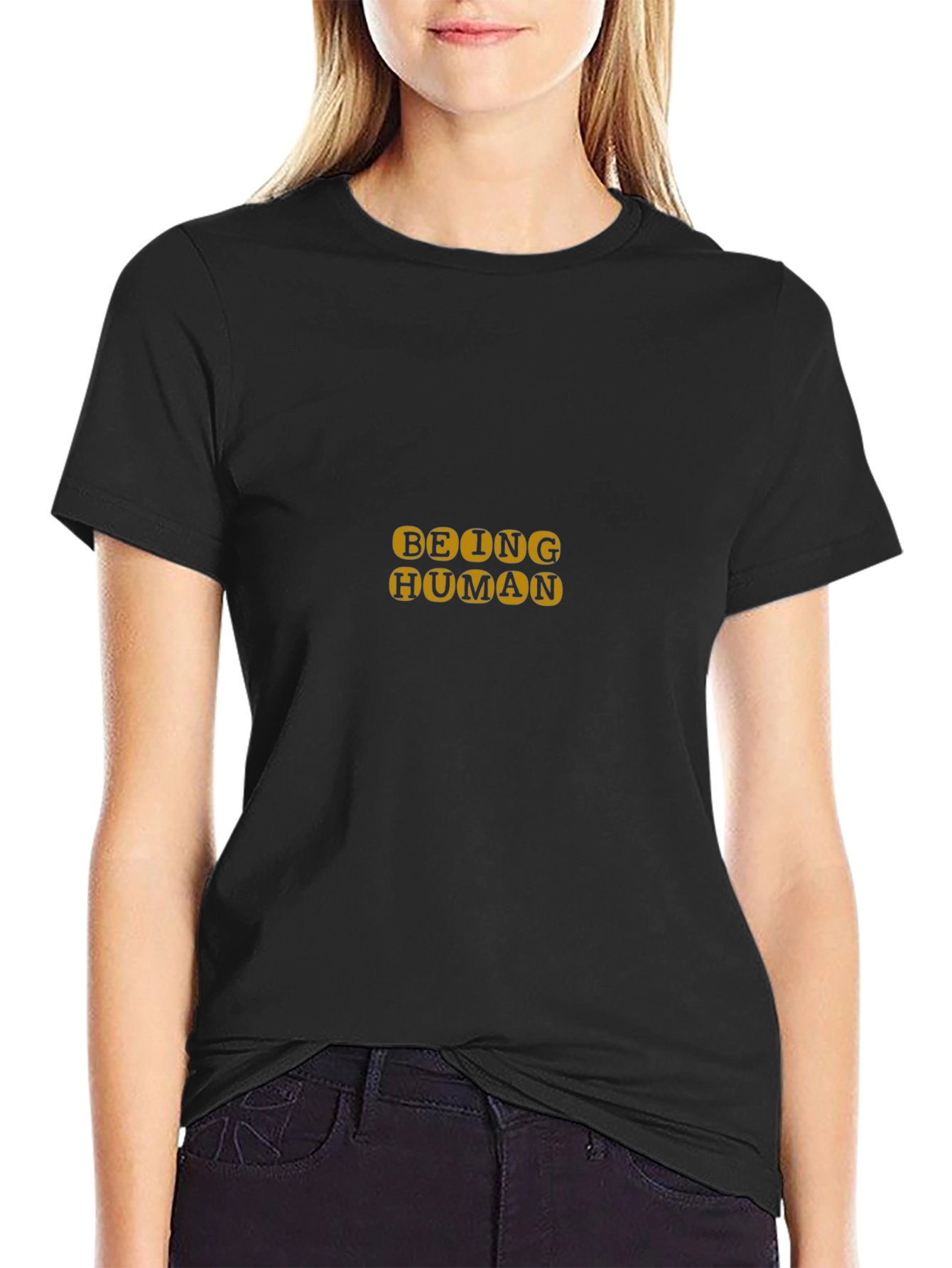Being Human Black Graphic Tee