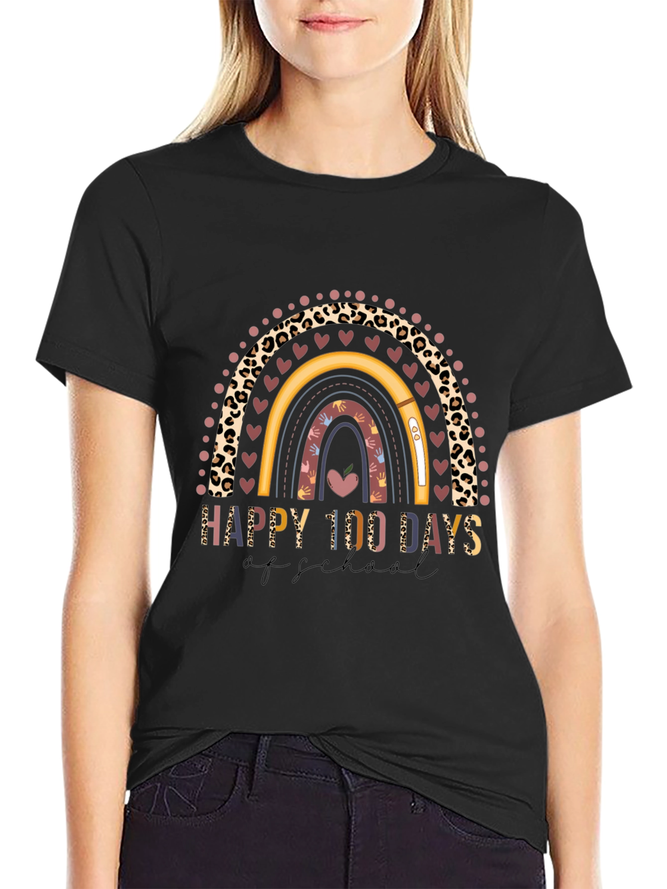 Happy 100 Days of School Rainbow Shirt
