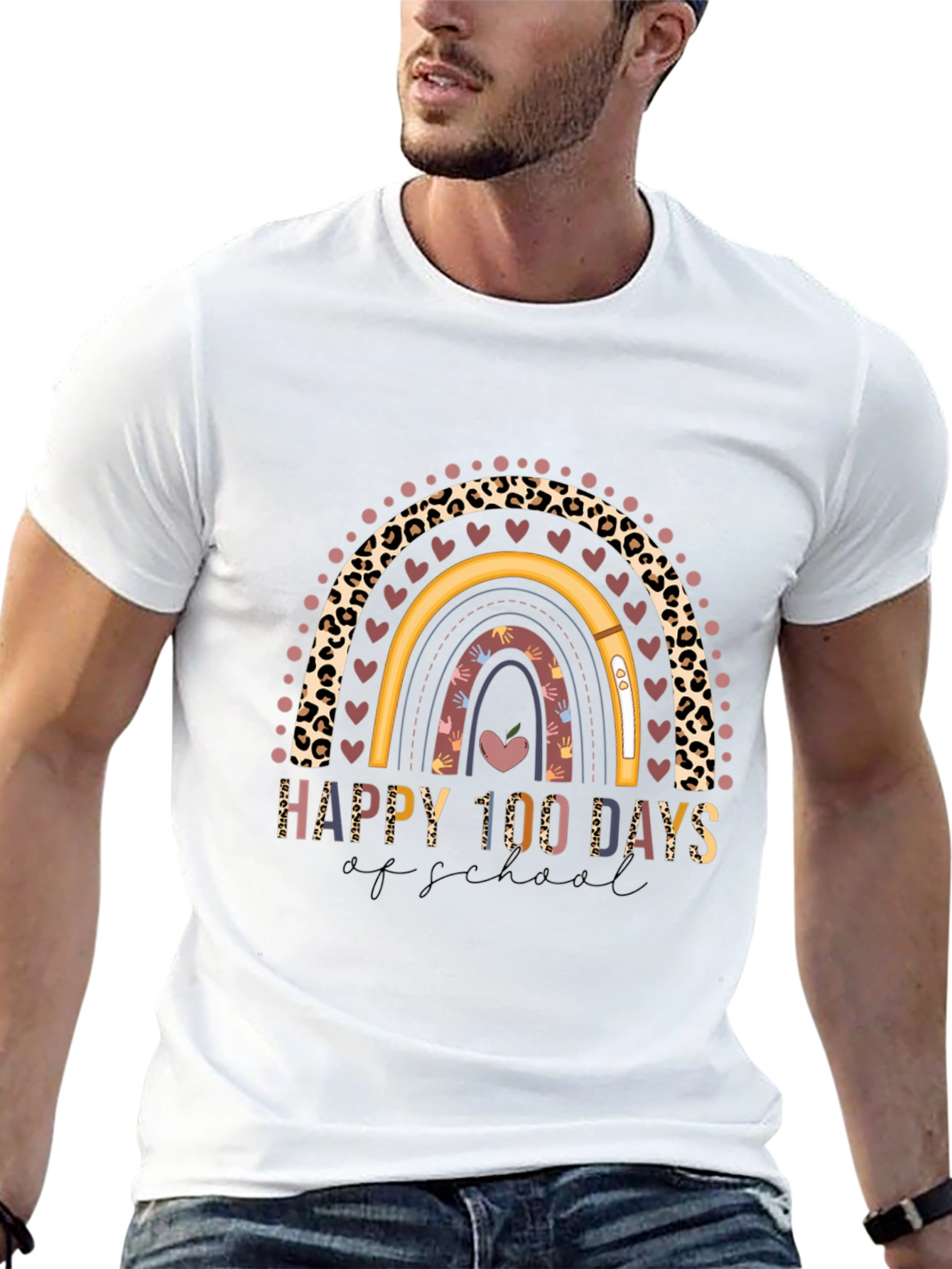 Happy 100 Days of School Rainbow Shirt